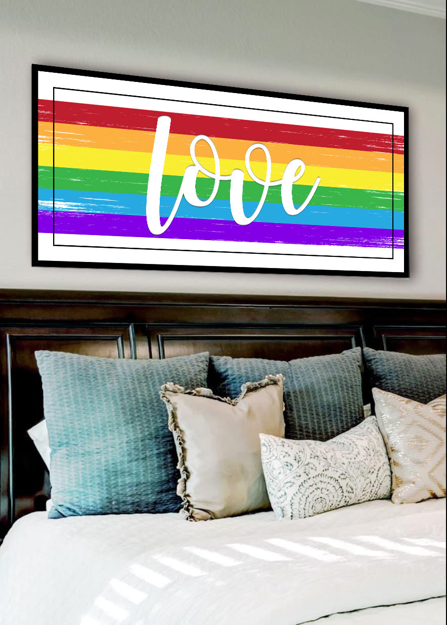 Ready-to-Hang Pride Flag Wood Frame Wall Art