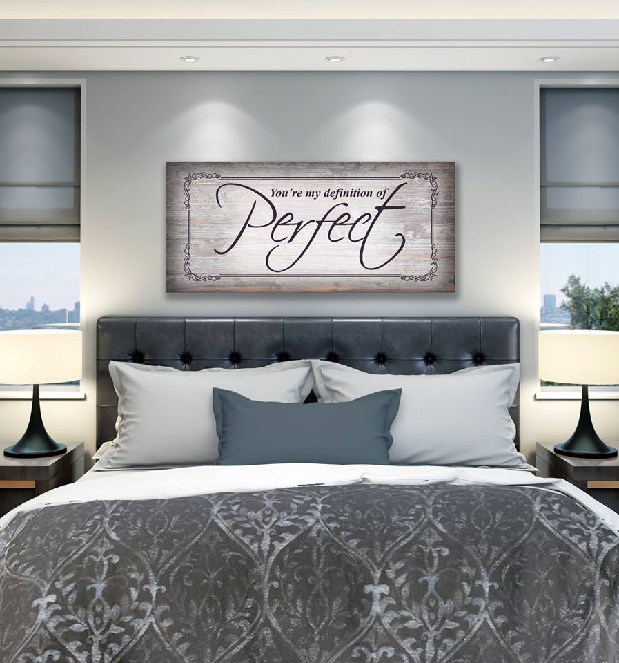 High - Quality Couples Wall Art: You're My Ideal of Perfection (Wood Frame, Ready - To - Hang)