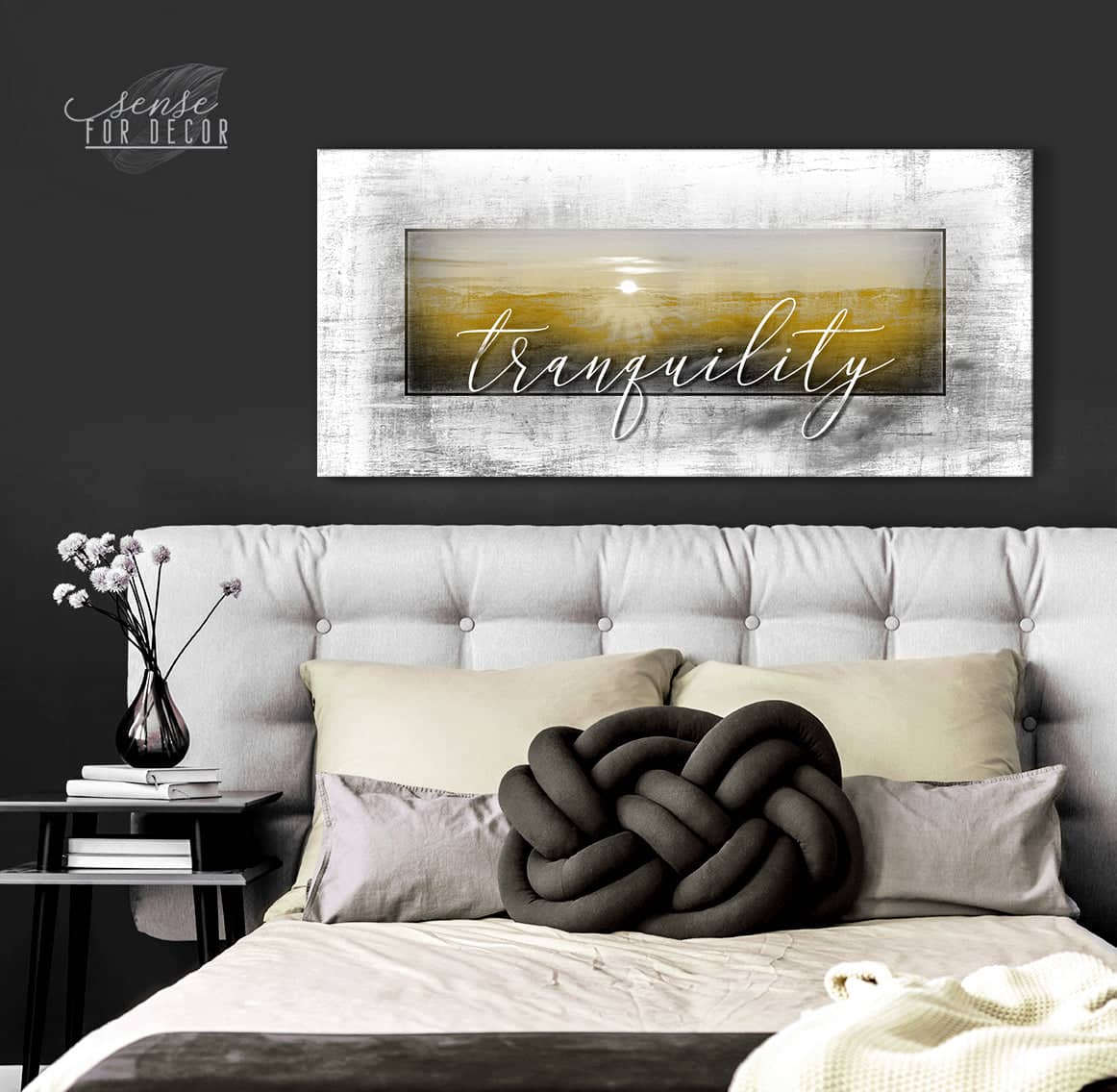 Tranquility Bedroom Wall Art with Wood Frame - Ready to Hang! Buy 2, Save 20%
