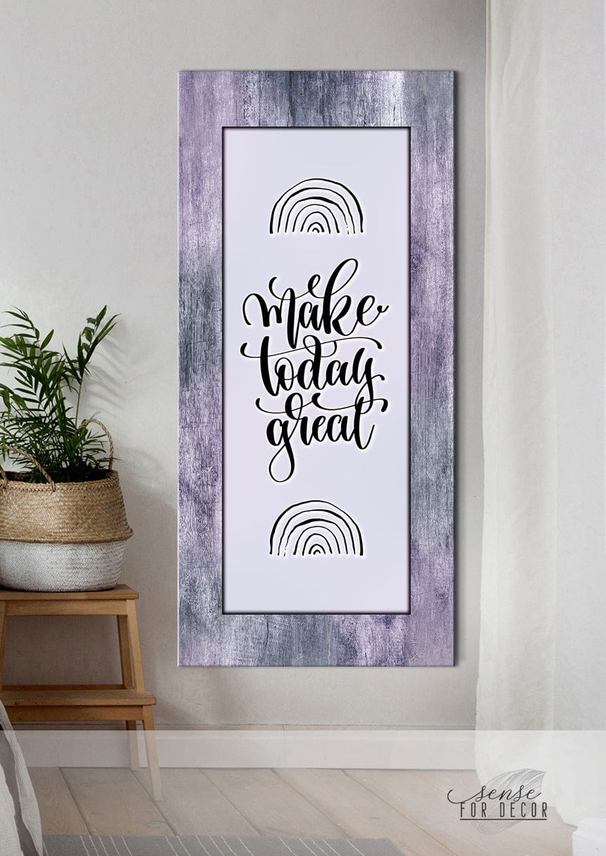 Inspire Wall Art: Ready-to-Hang Wood Frame, Make Today Count! Get 20% Off When You Buy 2