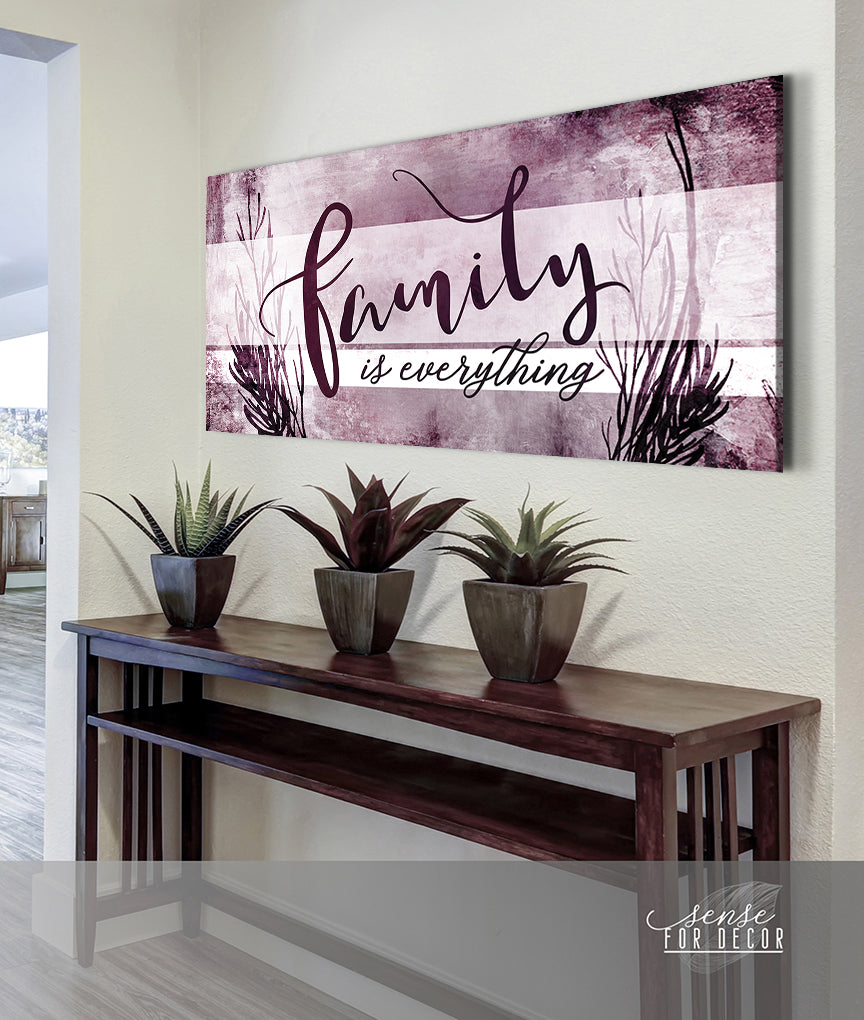 High - Quality Wood - Framed Family Wall Art: Family is Everything V13 (Ready to Hang)