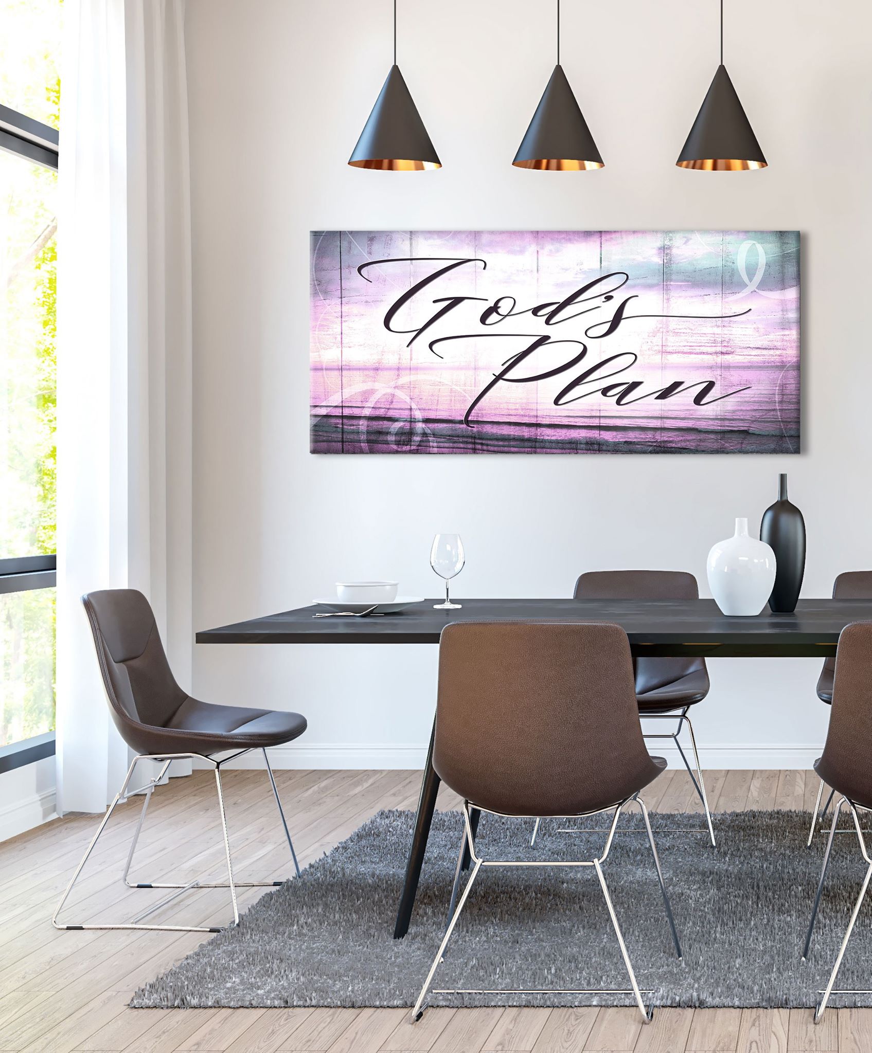 Christian Wall Art: 'God's Plan' in Wood Frame - Ready to Hang! Buy 2, Save 20%