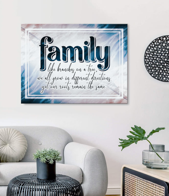 High - Quality Family Wall Art: Family Like Branches with Wood Frame, Ready to Hang