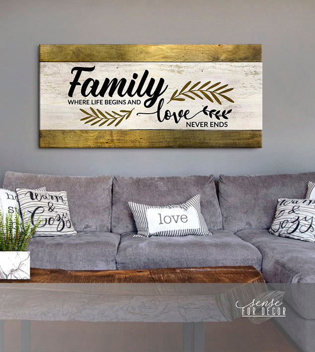 Family Wall Art V2: Ready-To-Hang Wood Frame - Buy 2, Save 20%
