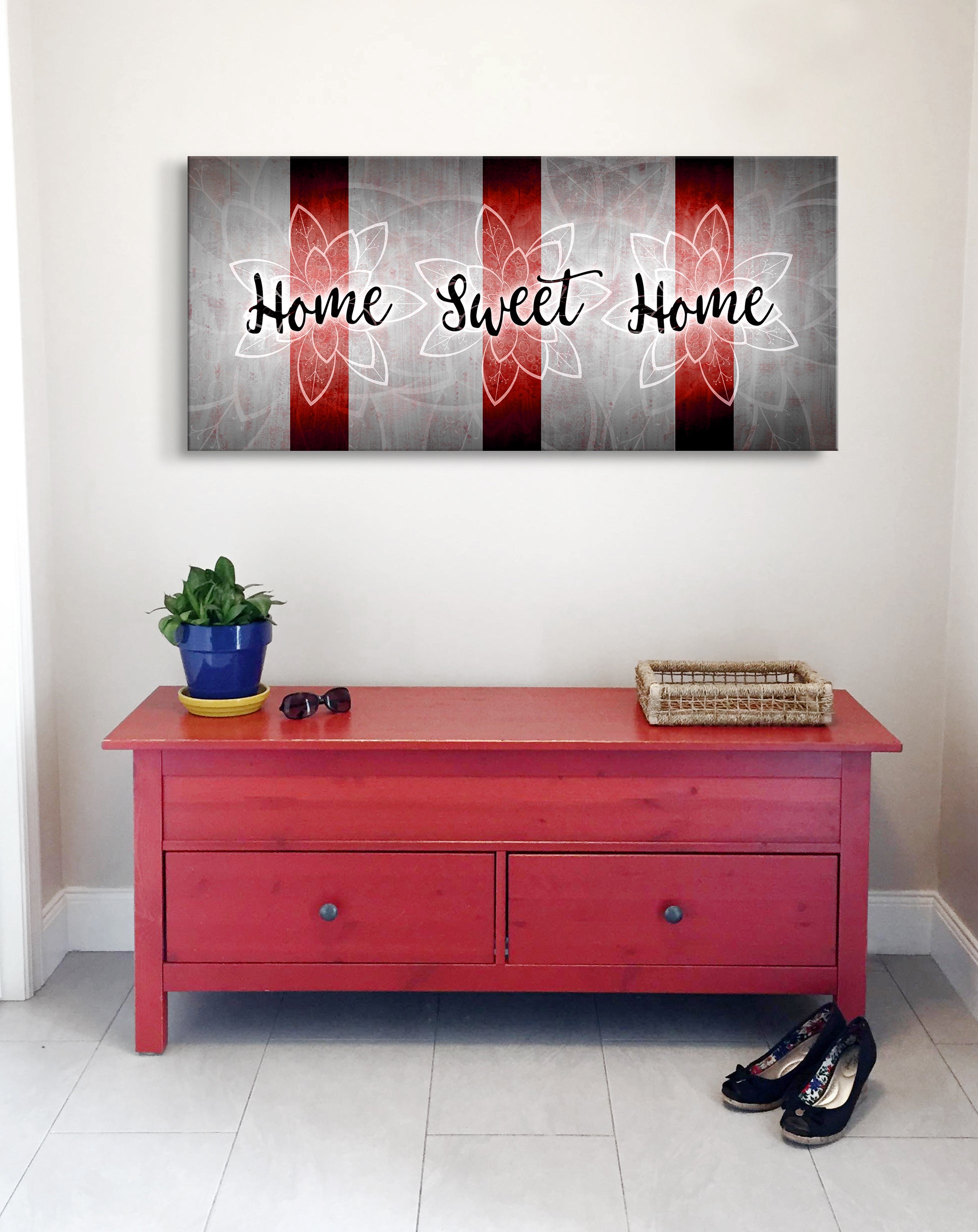 High - Quality Wood - Framed 'Home Sweet Home V14' Wall Art Ready to Hang