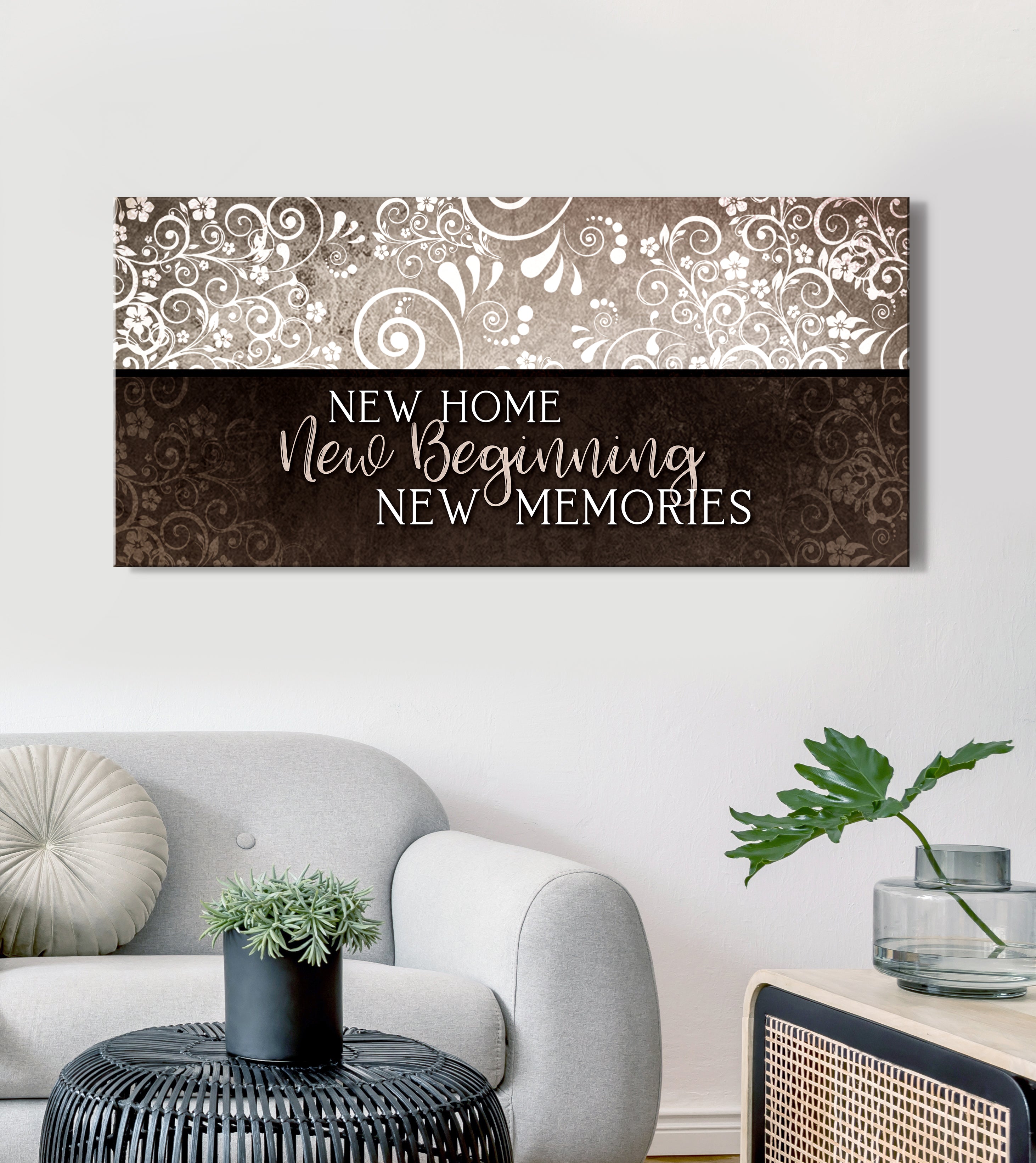 Hot! New Home Wall Art V17: Wood Frame, Ready to Hang