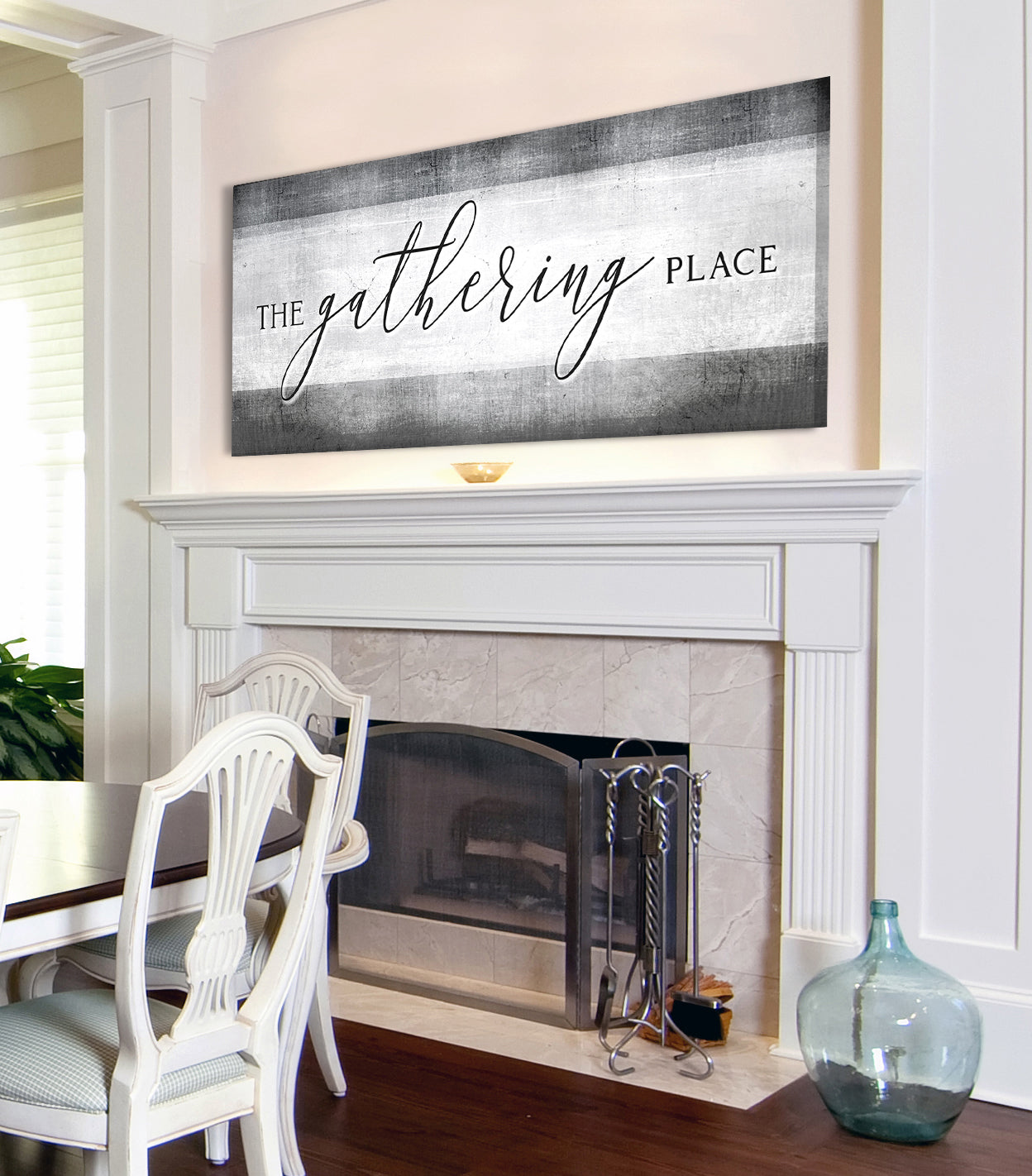 Kitchen Wall Art: The Gathering Place V2 - Wood Frame, Ready to Hang! Buy 2, Save 20%