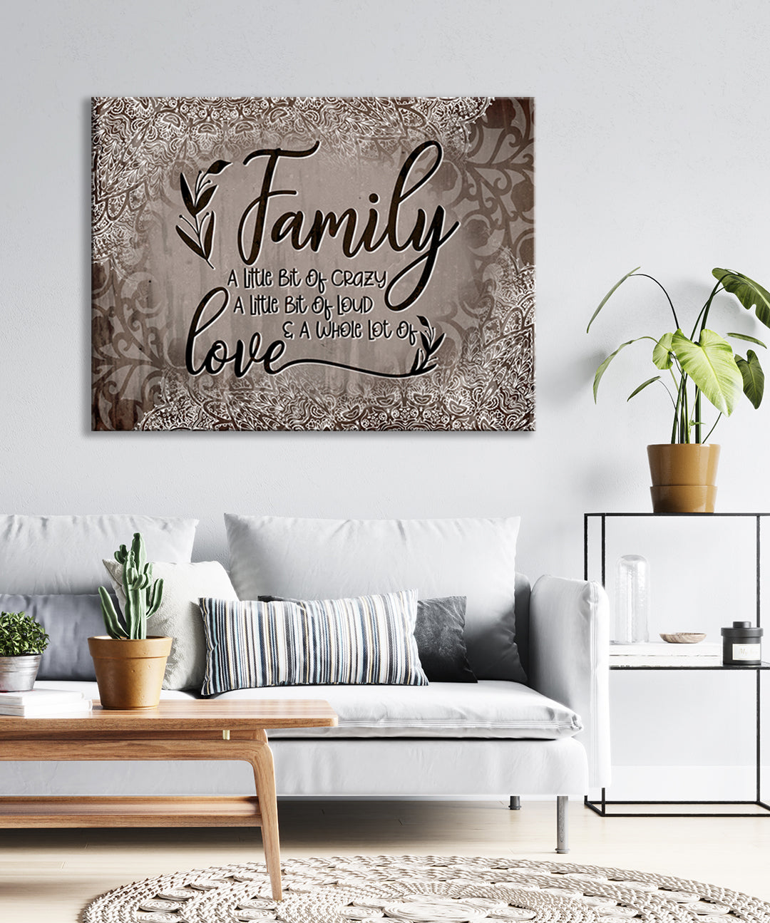 Exclusive Family Wall Art V12: A Bit of Crazy in Wood Frame, Ready to Hang! Buy 2 Save 20%
