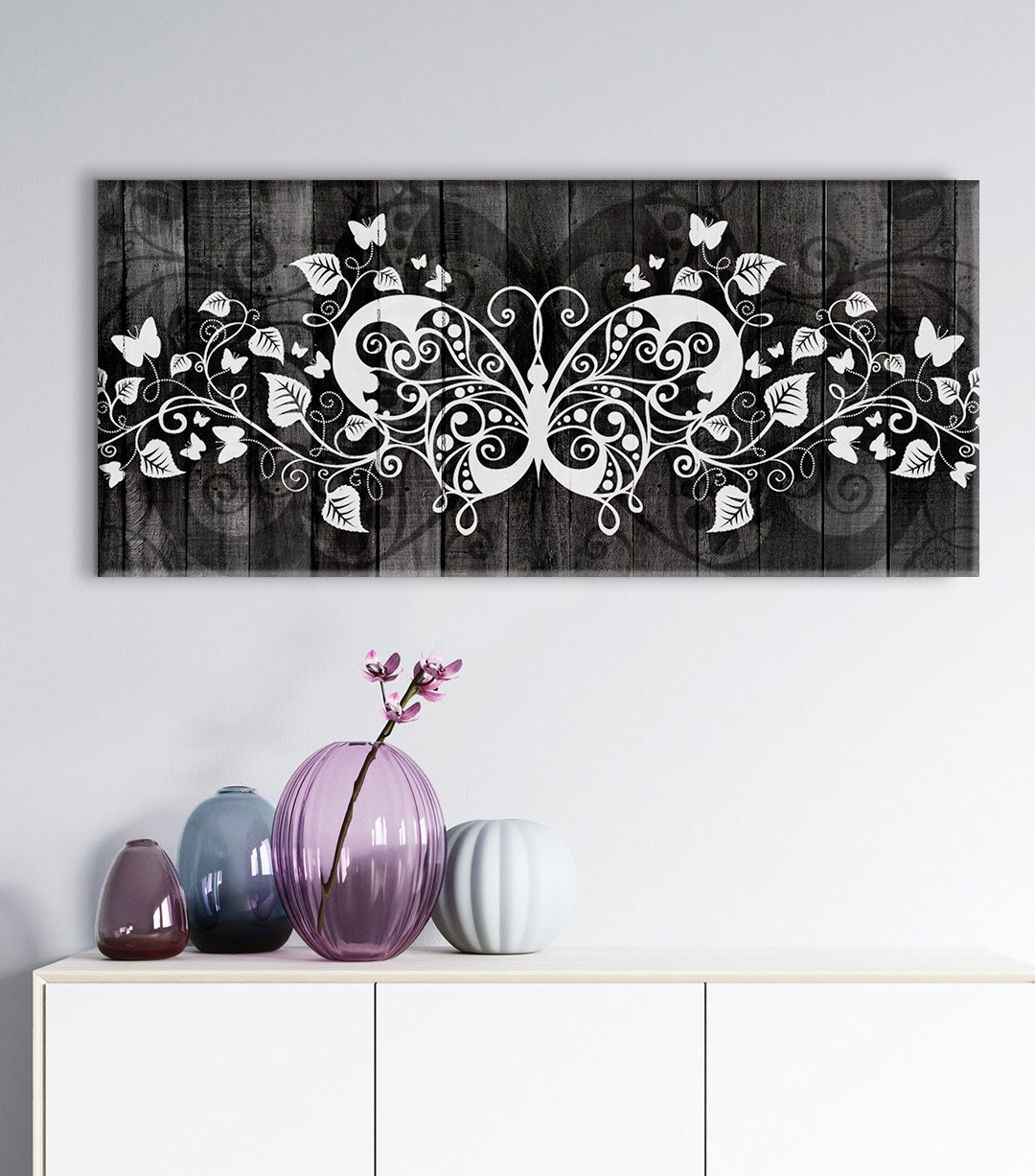 Hot! Boho Butterfly Mandala Wall Art (Wood Frame, Ready To Hang) V2