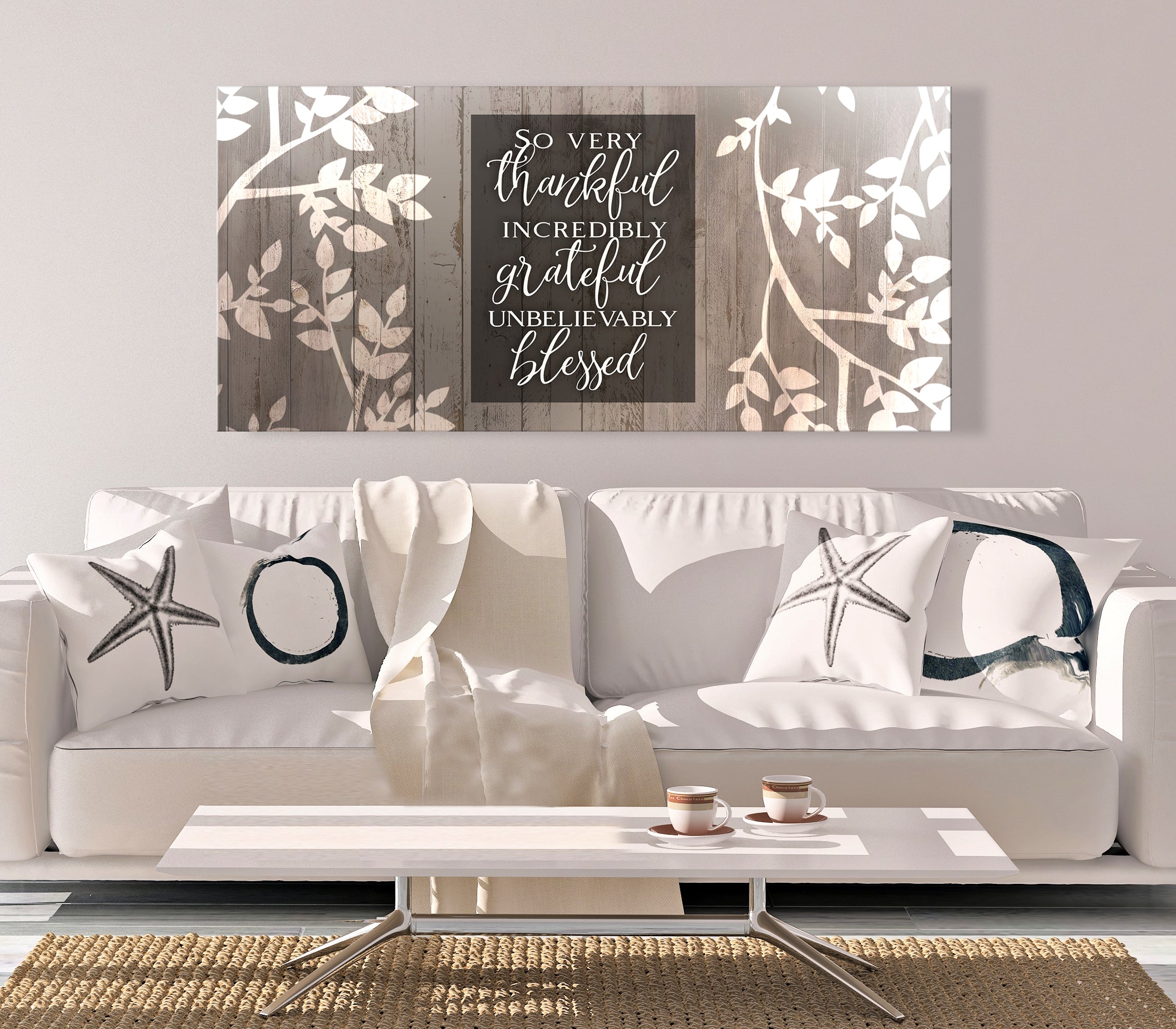 Christian Wall Art - 'So Very Thankful V24' in Wood Frame, Ready to Hang! Buy 2 Save 20%