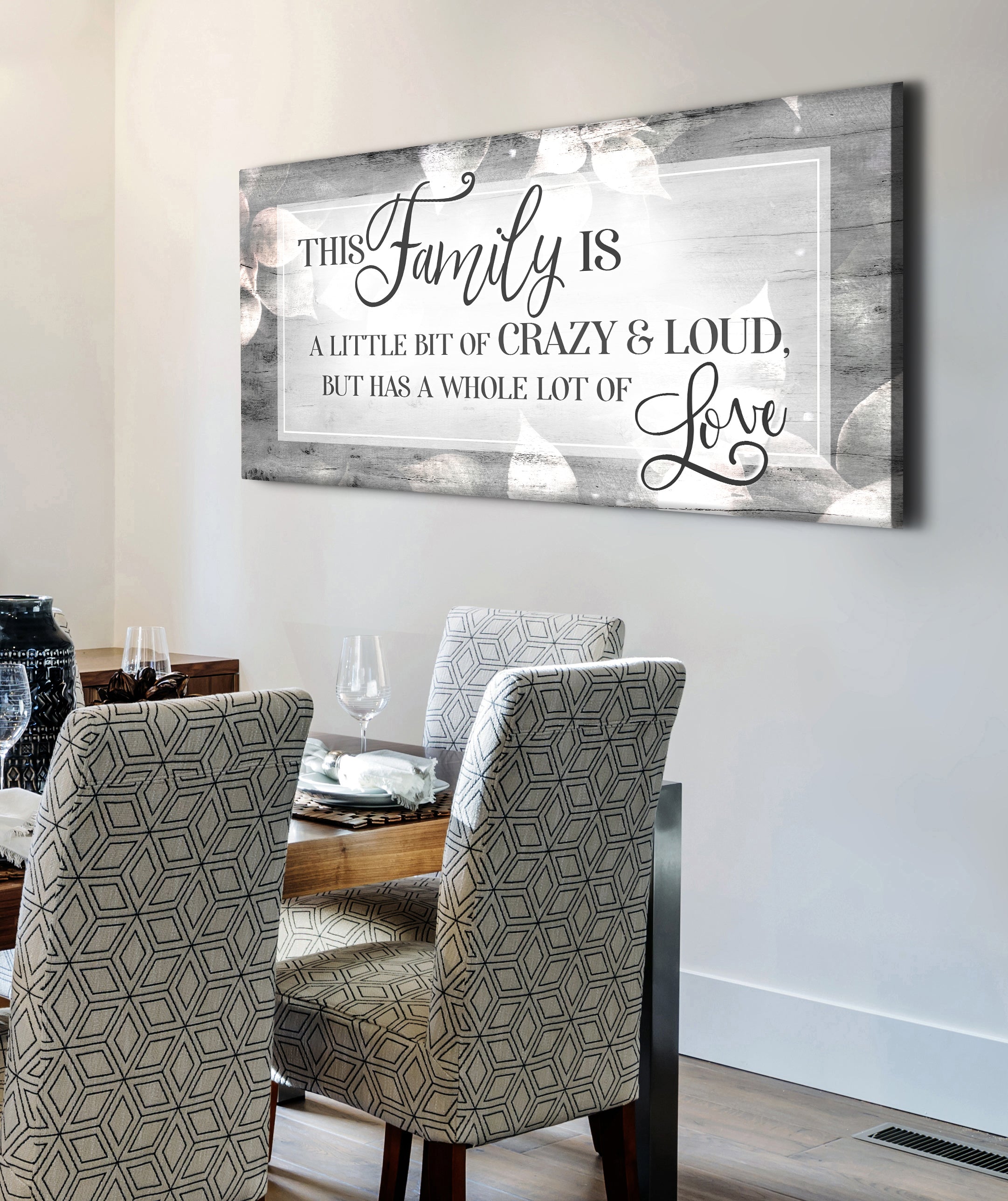 Hot Deal! High - quality Family Wall Art - 'This Family Is A Bit Crazy' V8 with Wood Frame, Ready to Hang