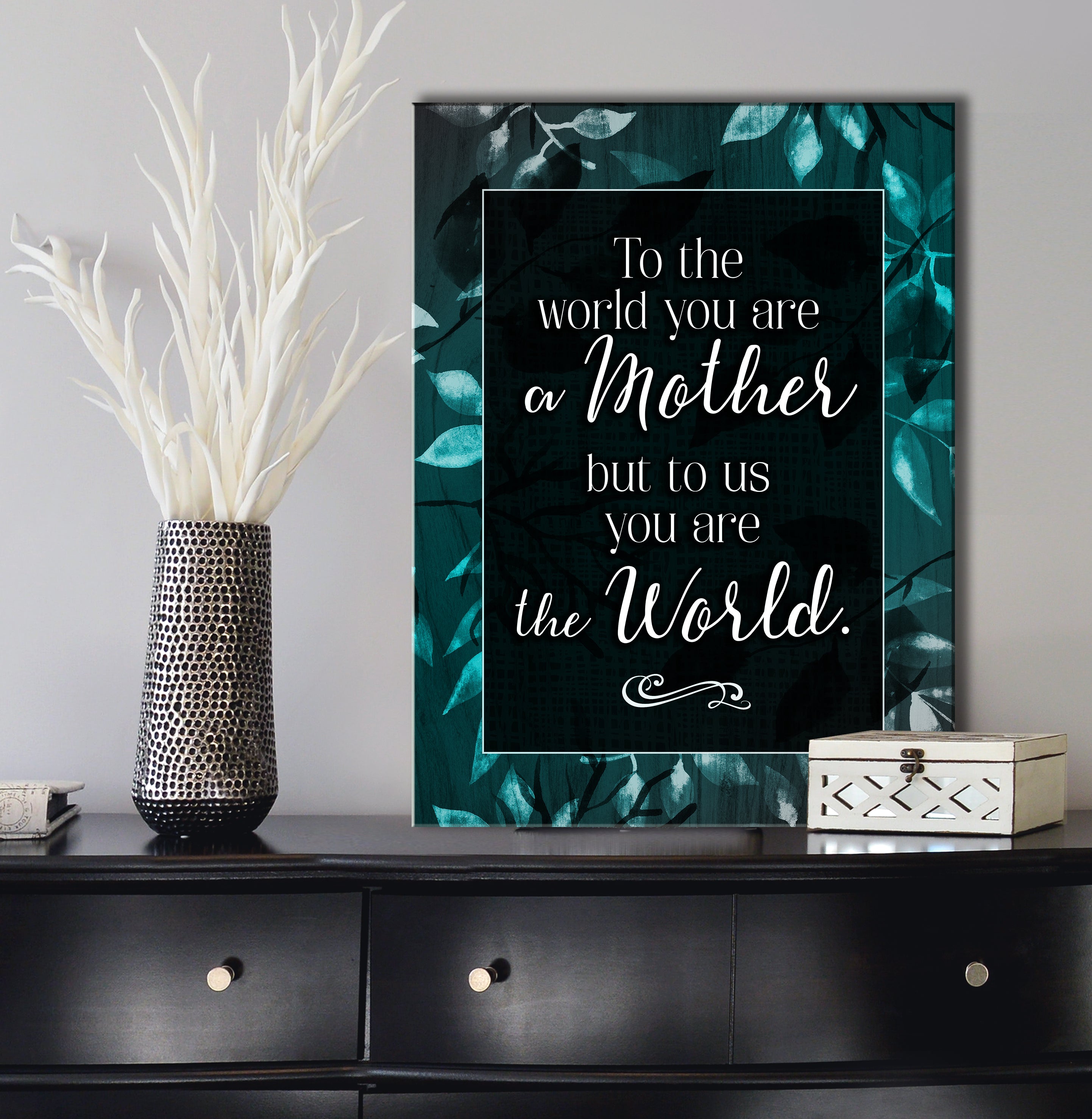Exclusive Home Wall Art: 'To The World You Are A Mother' with Wood Frame, Ready to Hang - Buy 2 Save 20%