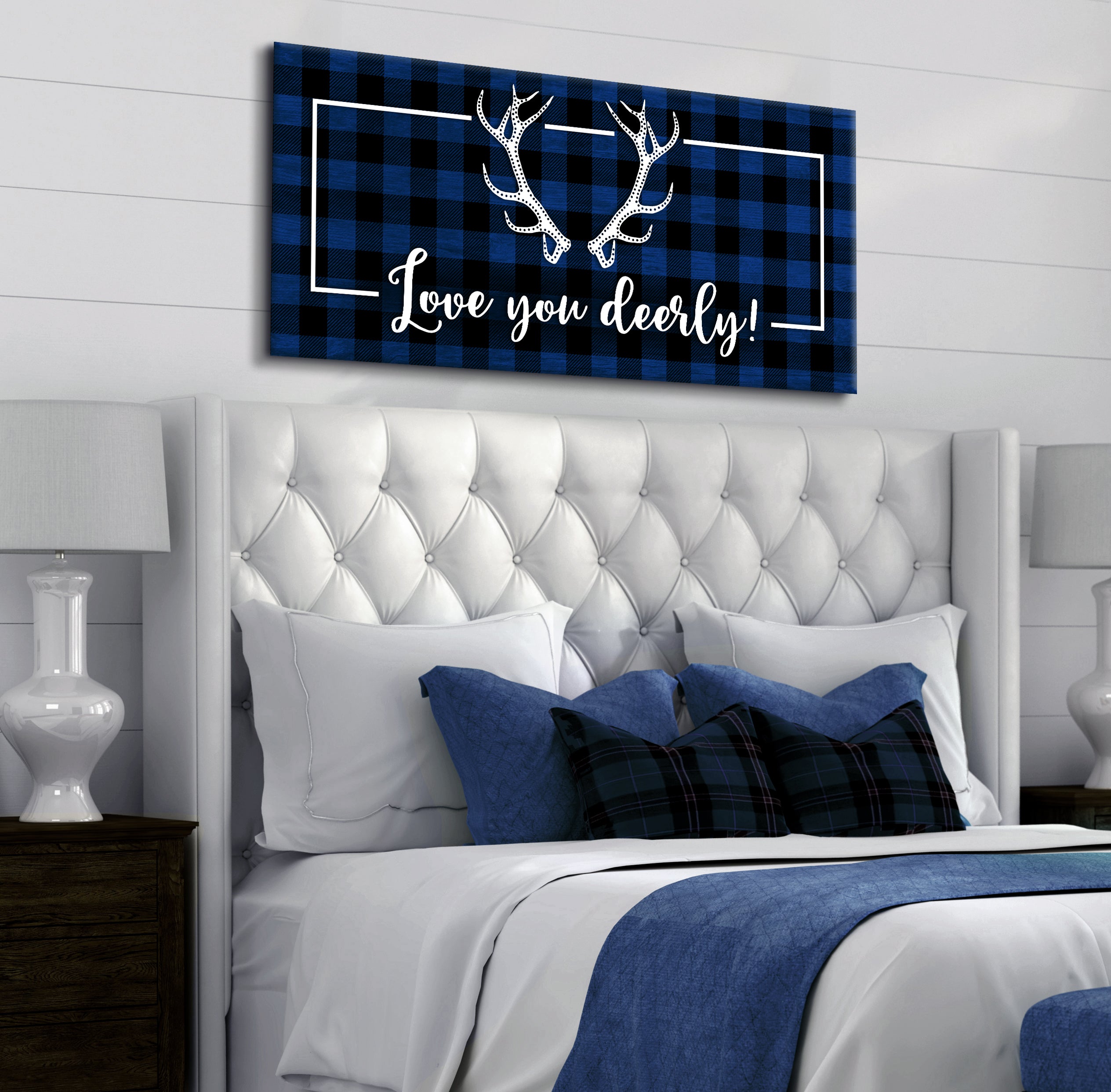 Hot! Love You Deerly Holiday Wall Art - Wood Frame, Ready To Hang