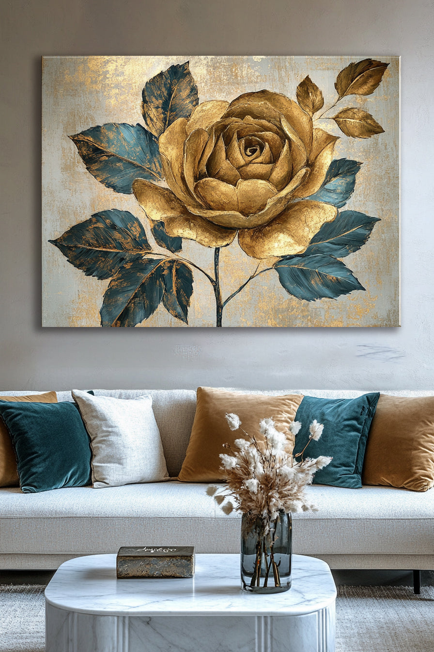 Exclusive Nature Wall Art: Golden Blooms V3 - Buy 2 Get 20% Off!