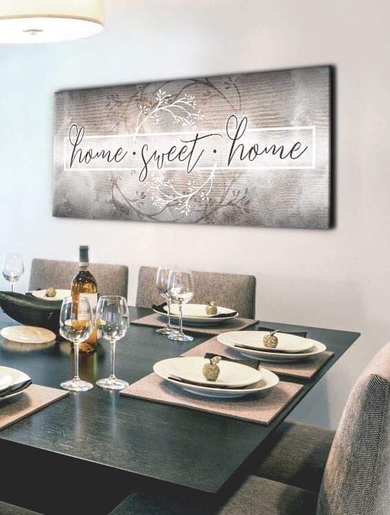 High - quality Wood - framed Home Sweet Home V2 Wall Art, Ready To Hang
