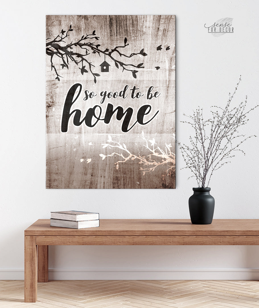High - quality Ready - to - Hang Home Wall Art: It's Great To Be Home V9 (Wood Frame)