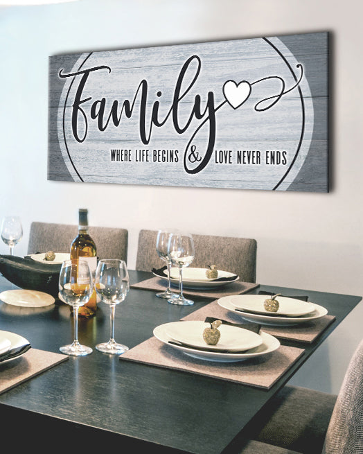 Exclusive Offer! Ready-to-Hang Family Wall Art V3 with Wood Frame