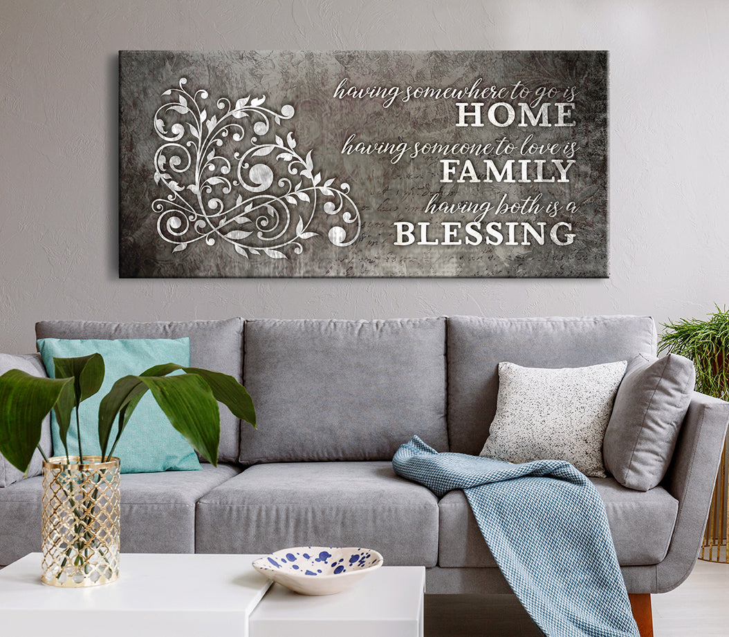 High - Quality Wood - Framed Wall Art: 'Having Somewhere To Go Is Home' V4 (Ready To Hang)