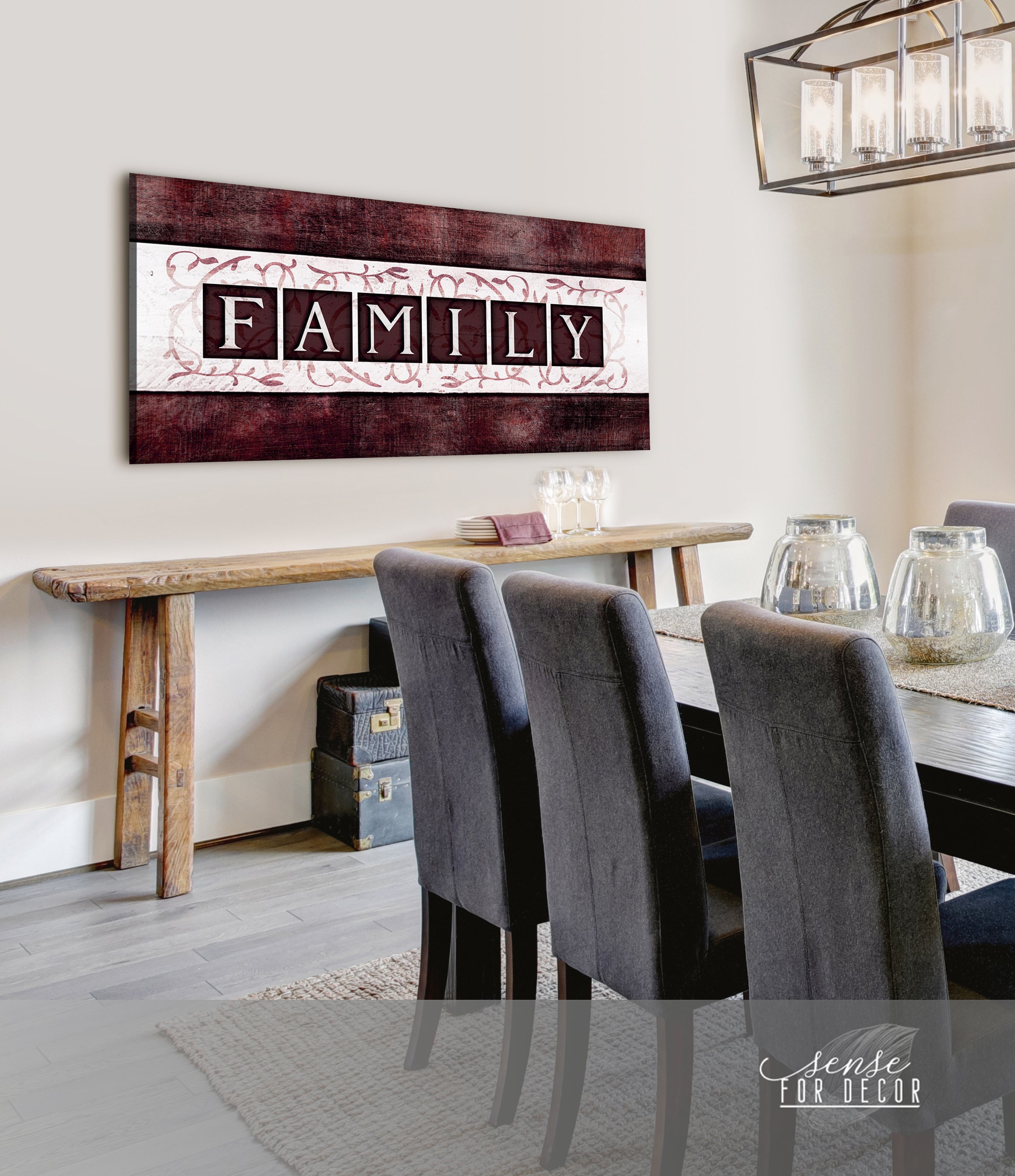 Family Wall Art: Ready-to-Hang Family Blocks Word in Wood Frame - Buy 2 Save 20%