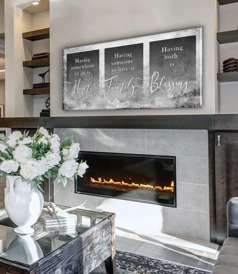 Home Wall Art: 'Having Somewhere To Go Is Home' V2 - Wood Frame, Ready To Hang! Buy 2 Save 20%