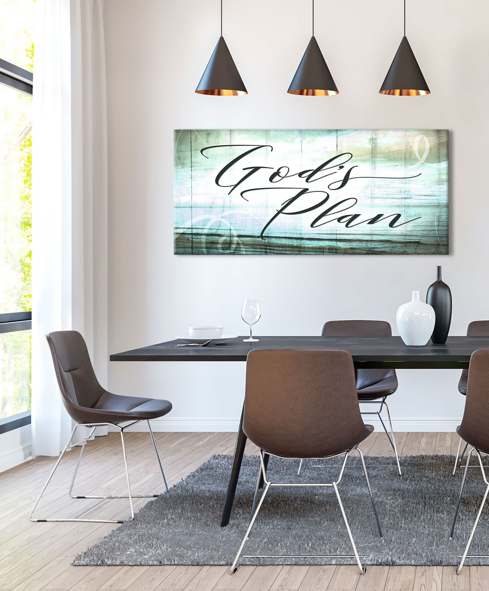 Christian Wall Art: 'God's Plan' in Wood Frame - Ready to Hang! Buy 2, Save 20%