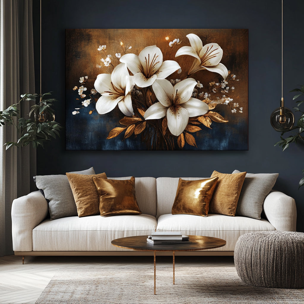 Exclusive Blooming Lilies at Dusk Canvas Art - Buy 2 Get 20% Off!