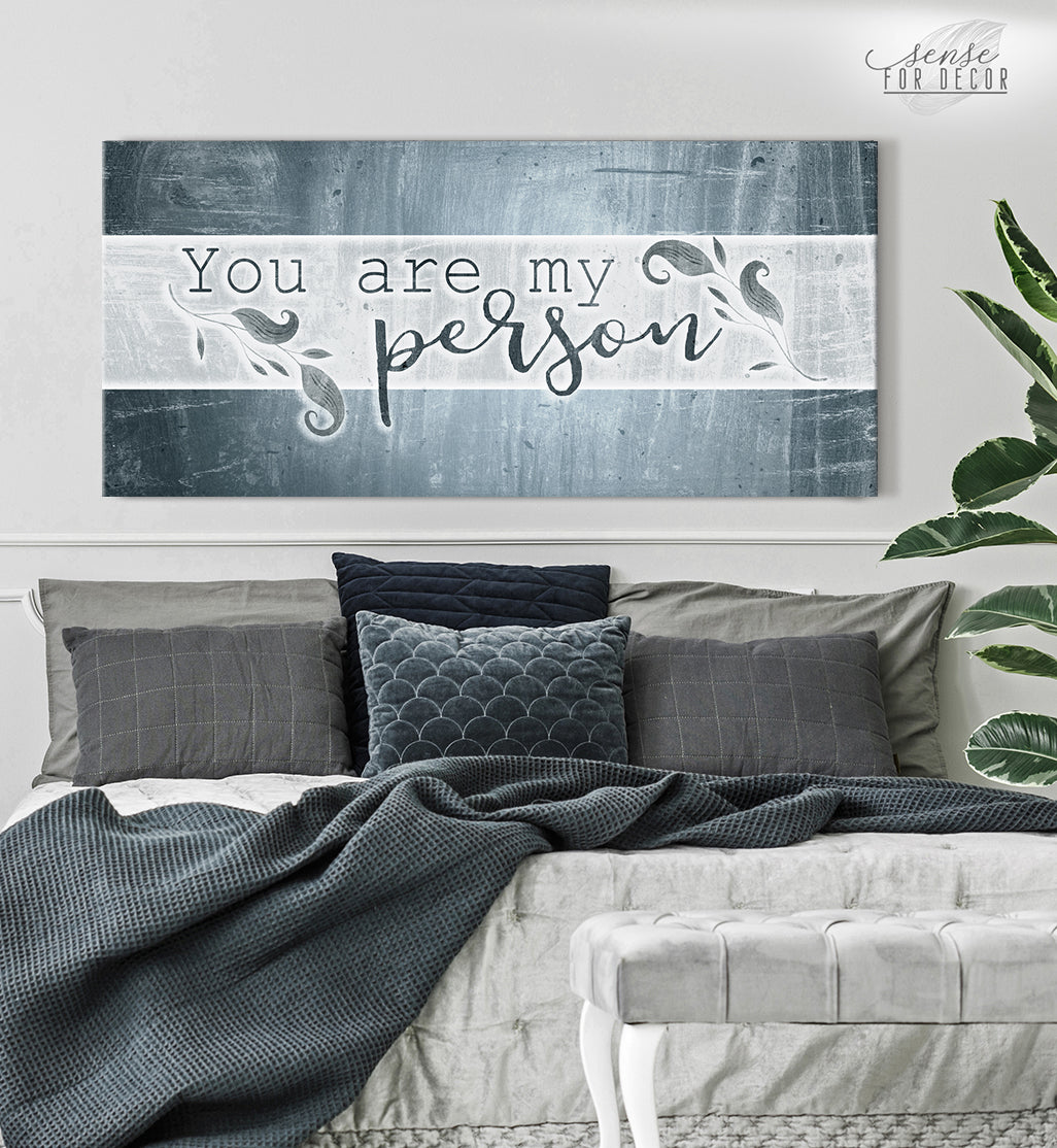 Hot! Couples Wall Art - 'You are My Person' V2 with Wood Frame, Ready to Hang