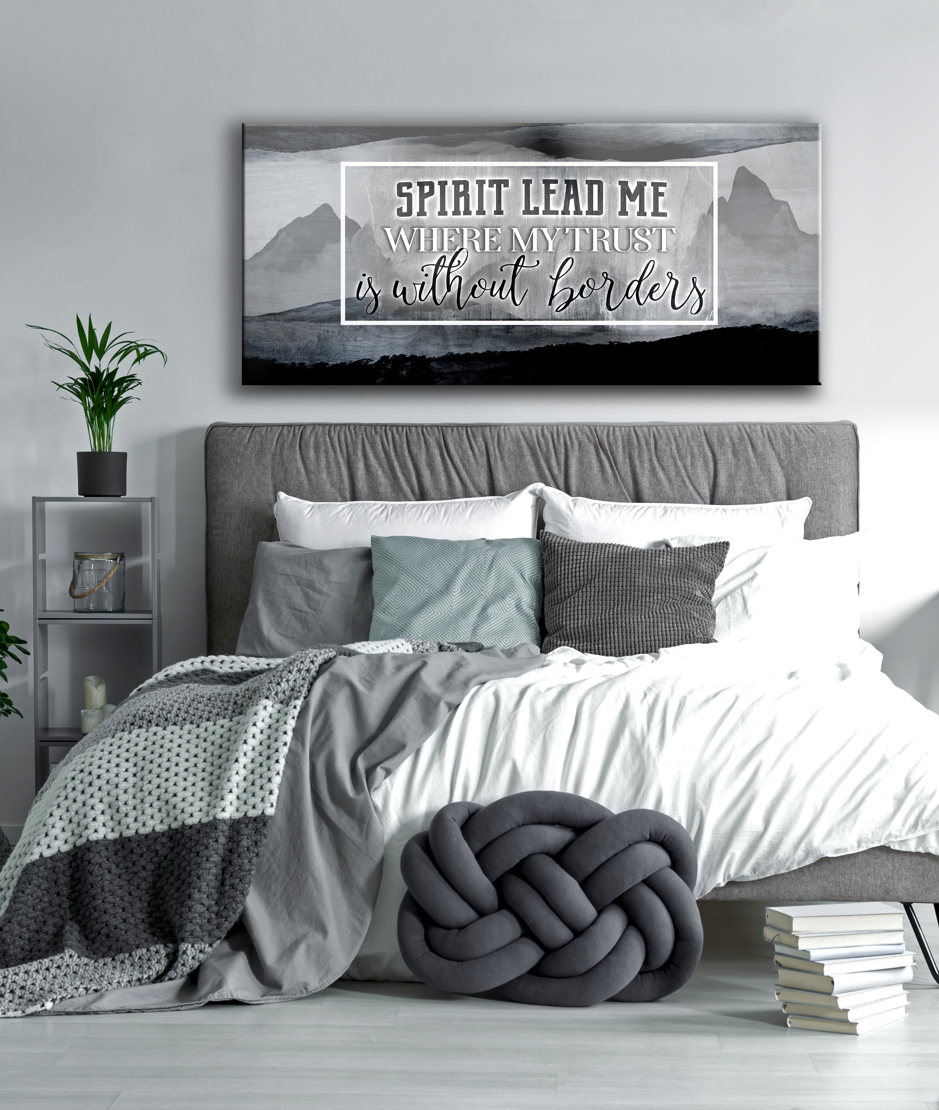 Exclusive Christian Wall Art - 'Spirit Lead Me' with Wood Frame, Ready to Hang! Buy 2 Save 20%