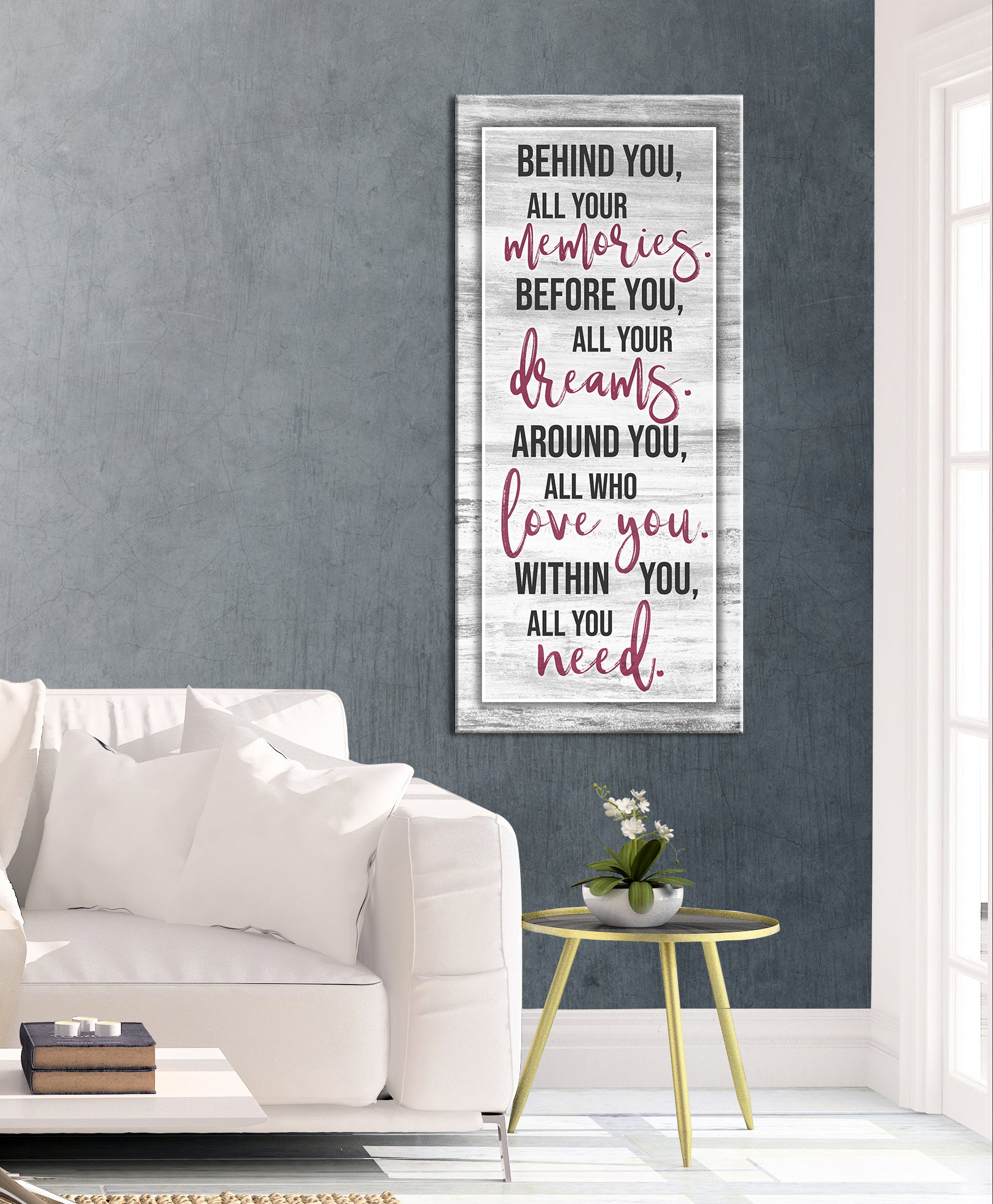 Ready-to-Hang Wood Framed Home Wall Art: Memories Behind You v2