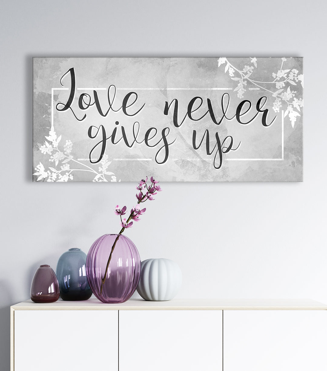 Hot Deal! Ready-to-Hang Wood Framed Couples Wall Art: Love Never Gives Up V2