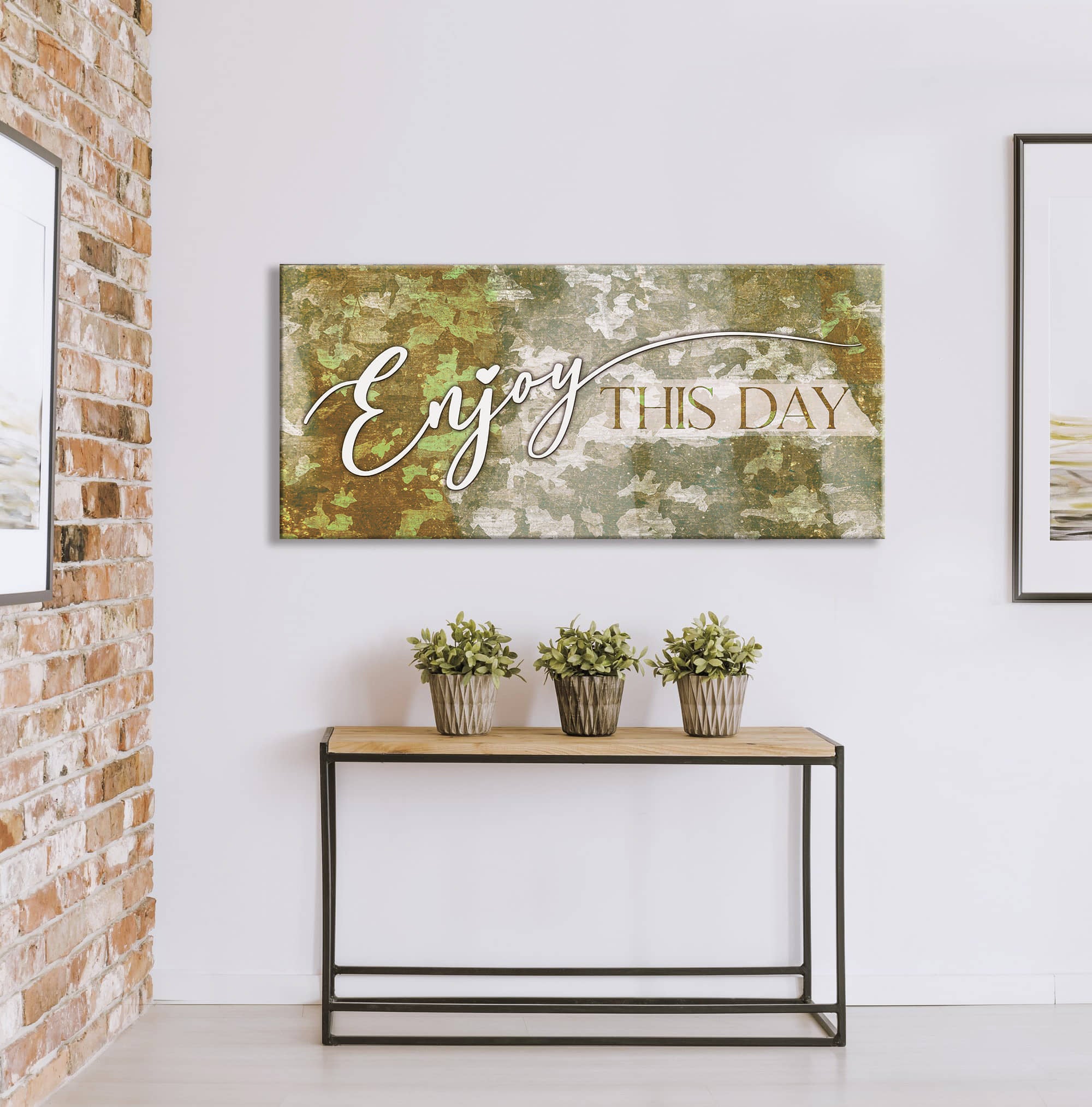 Limited Time! Enjoy This Day V2 Wall Art with Wood Frame, Ready to Hang