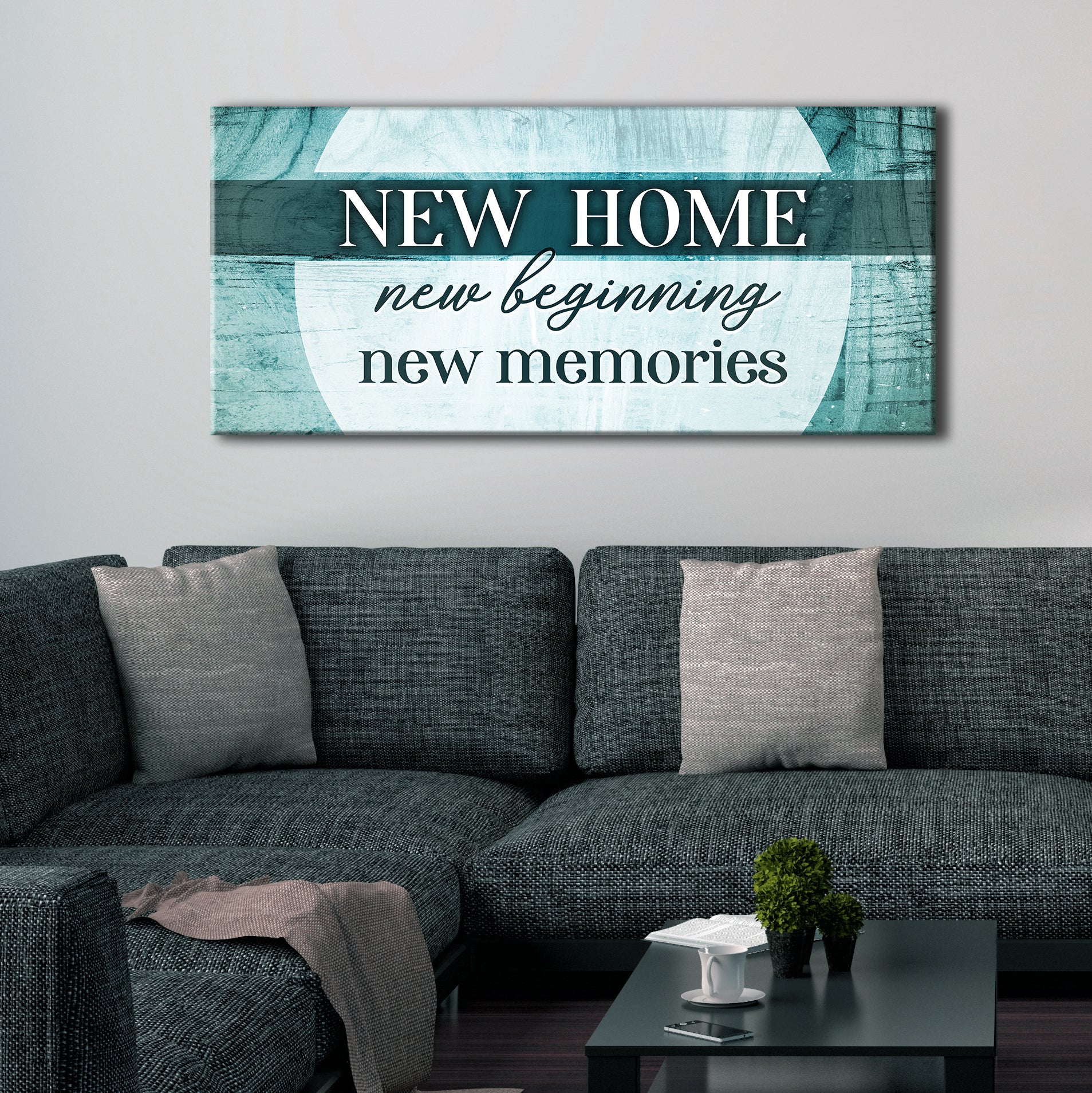 New Home, New Beginning! V3 Wood Framed Wall Art Ready To Hang - Buy 2 Save 20%
