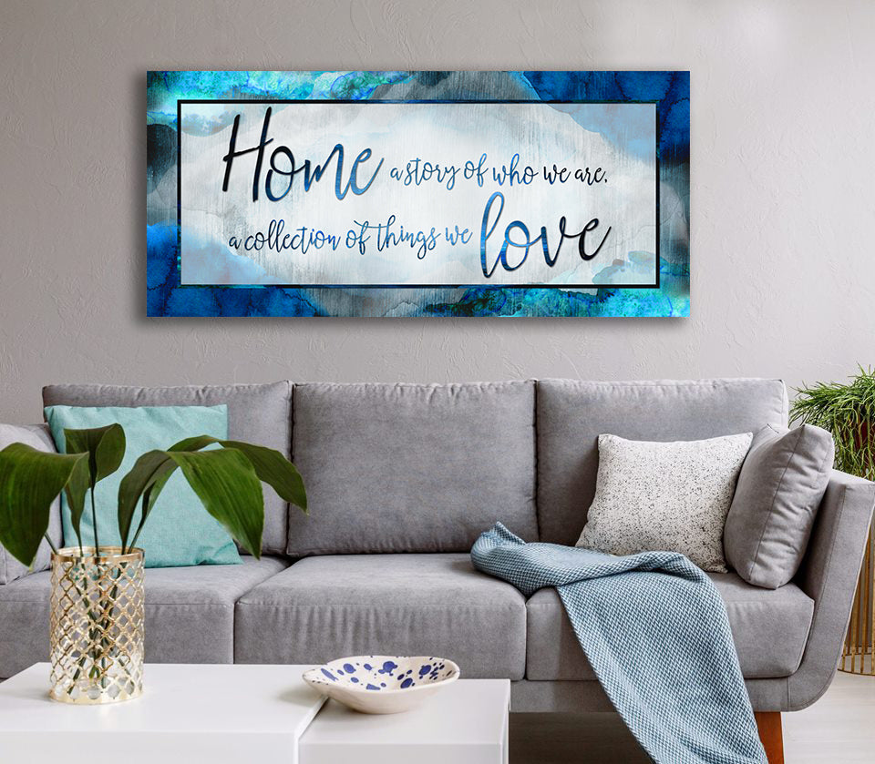 Ready-to-Hang Wood Frame Home Wall Art: Our Story V2
