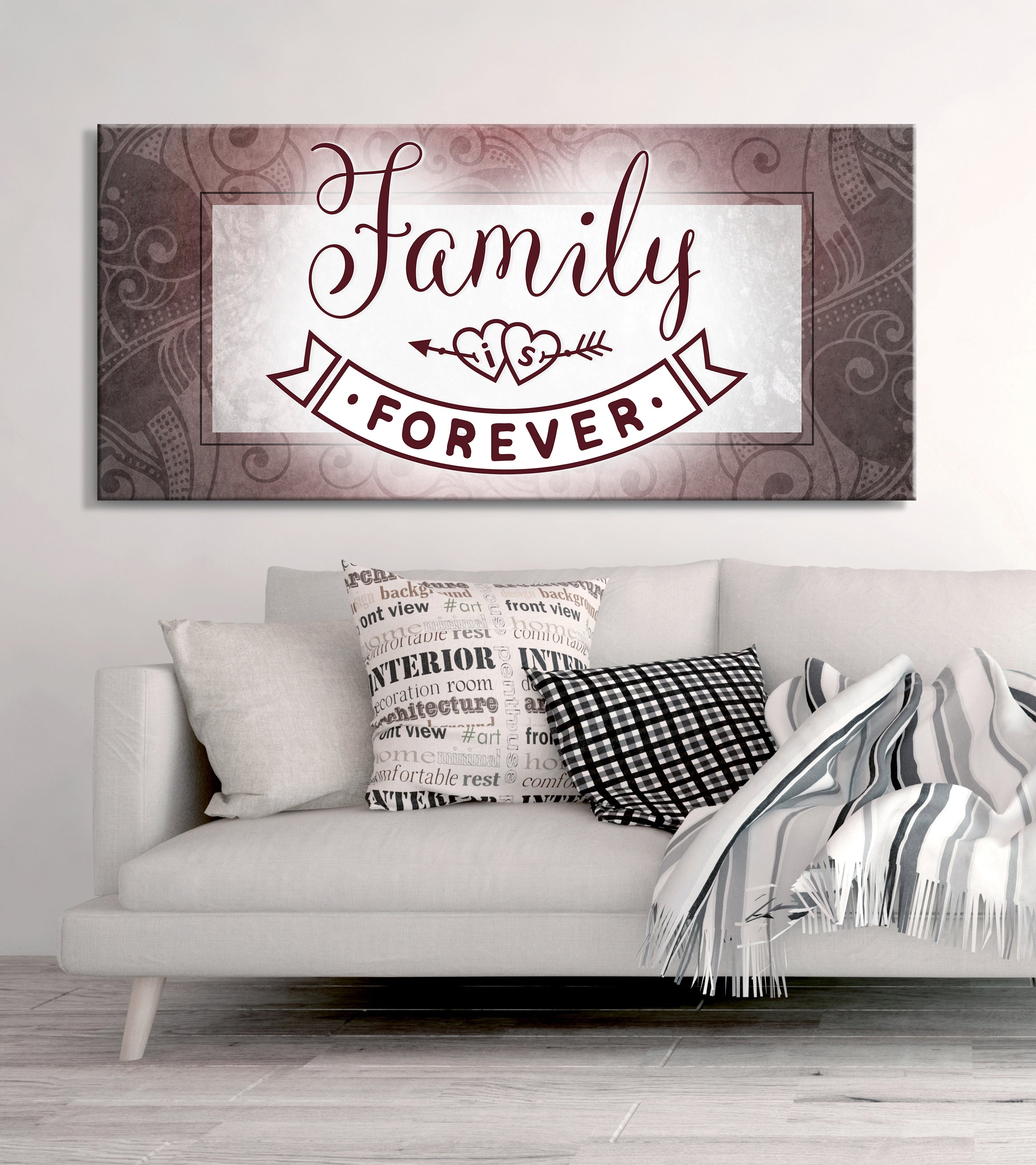 Hot Deal! Family Wall Art: Family Is Forever (Wood Frame, Ready To Hang)