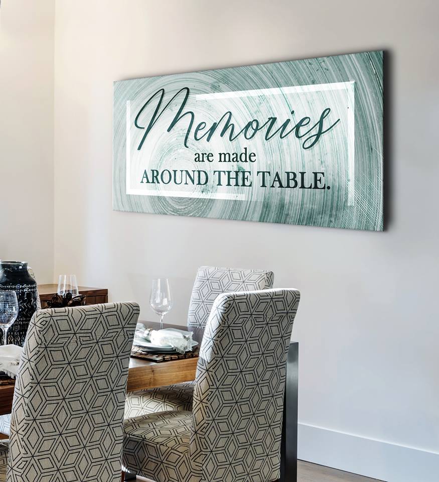 Kitchen Wall Art: Memories Around The Table V4 - Wood Frame, Ready To Hang! Buy 2, Save 20%