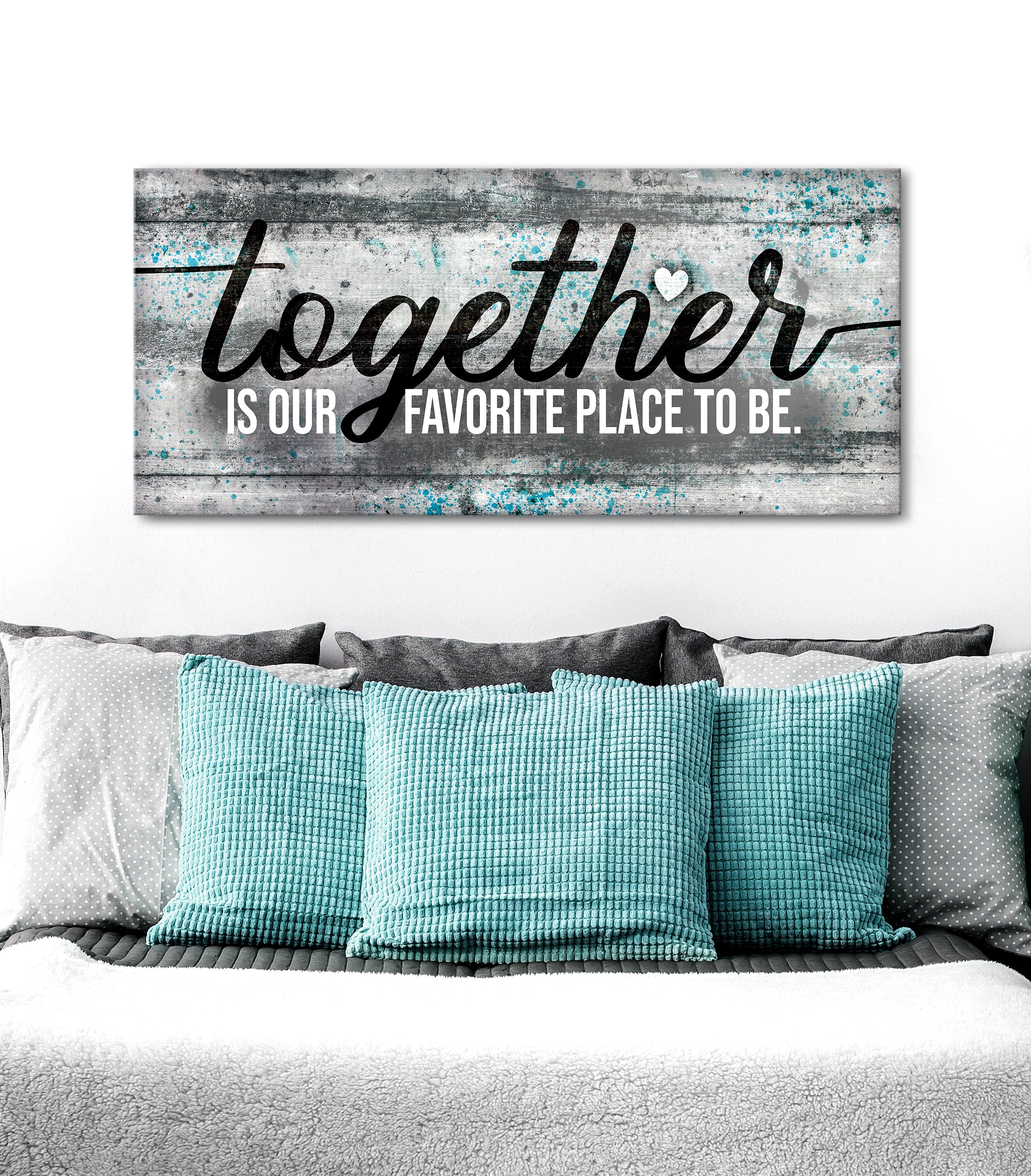 Hot Deal! High - Quality Couples Wall Art 'Together is Our Favorite Place to Be' with Wood Frame, Ready to Hang