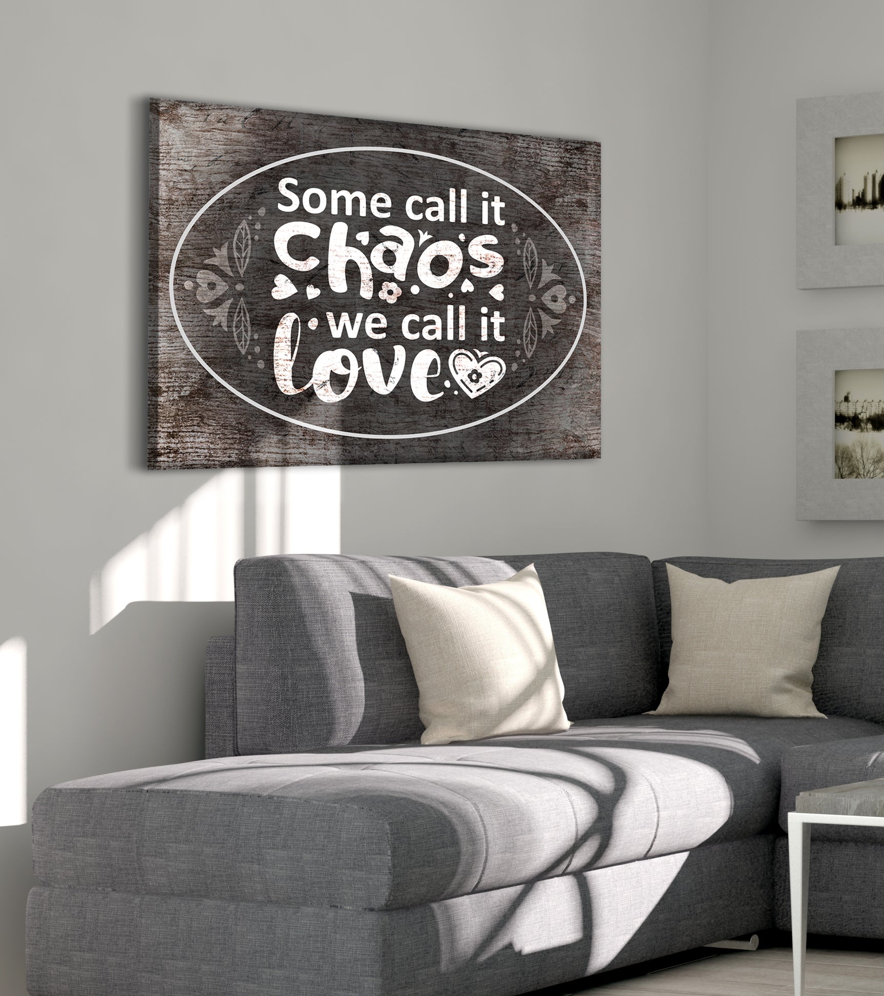 Hot Deal! Family Wall Art - Wood Frame, Ready to Hang: Chaos is Love