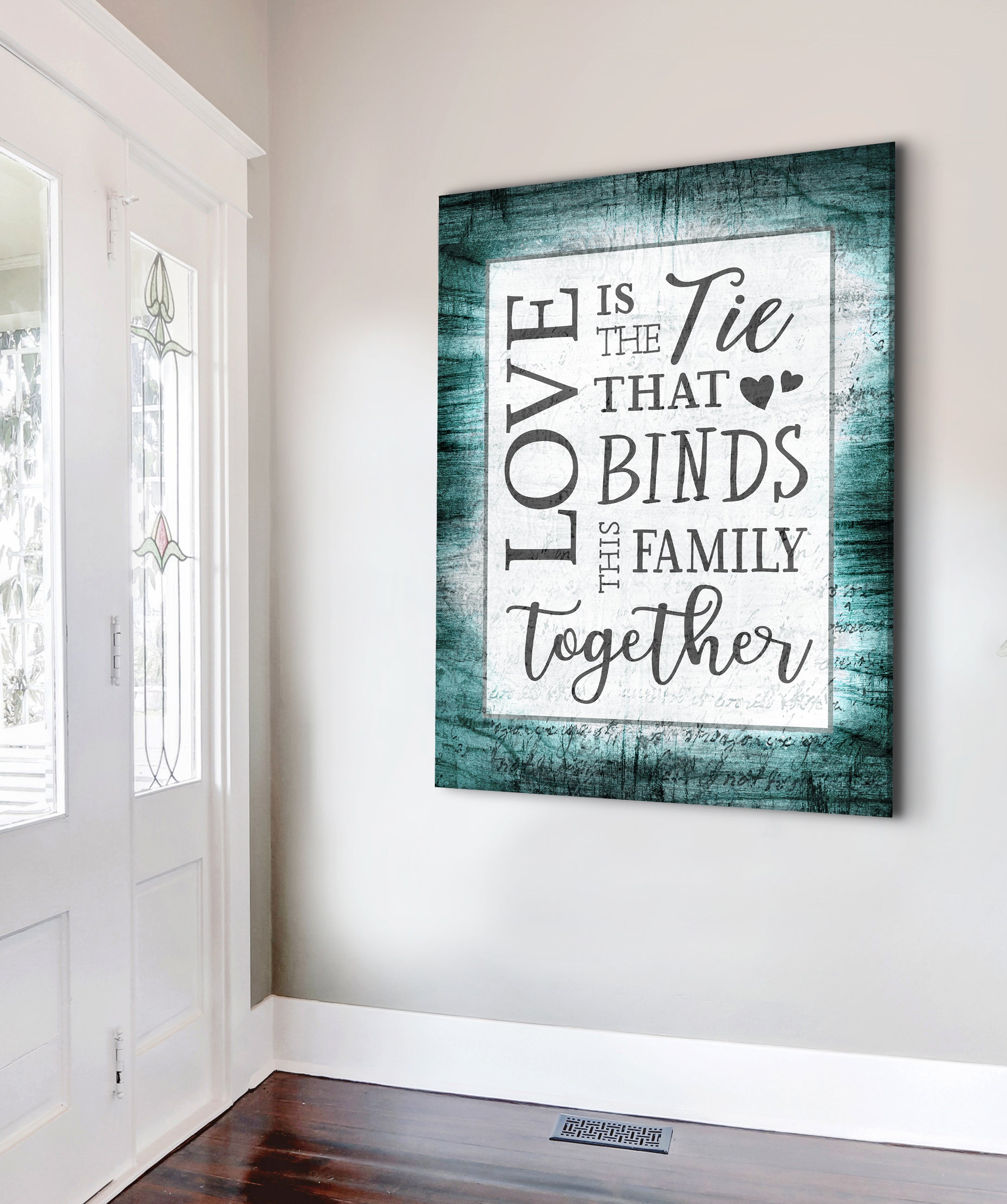 Exclusive Couples Wall Art: Love-Bound Family Design in Wood Frame, Ready to Hang