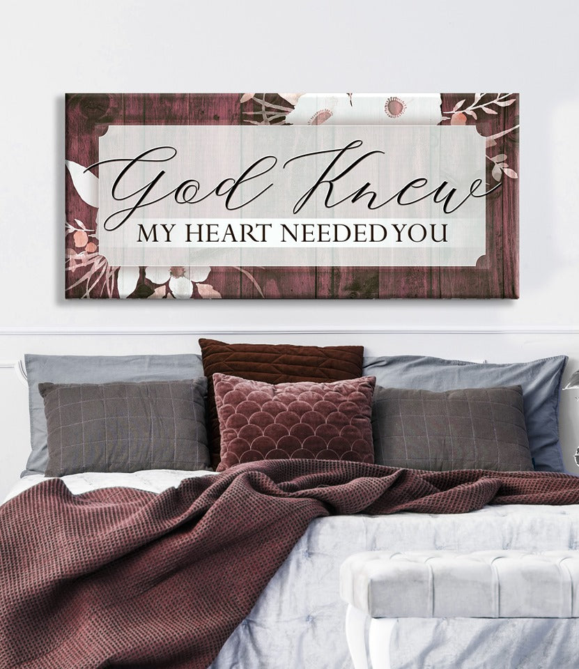 Exclusive Offer! Christian Wall Art - God Knew V4 with Wood Frame, Ready to Hang