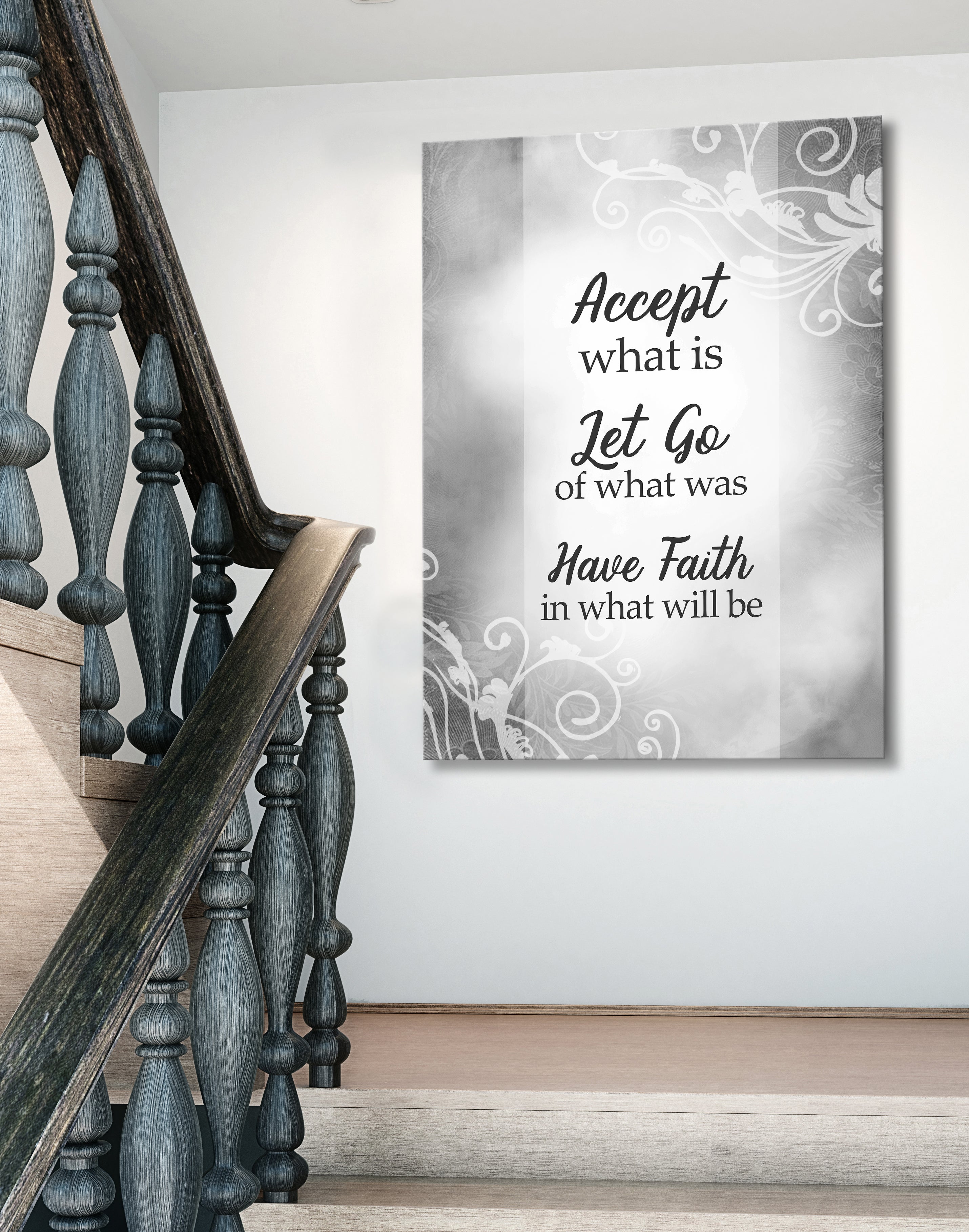 Ready-to-Hang Wood Frame Home Wall Art: Embrace What Is