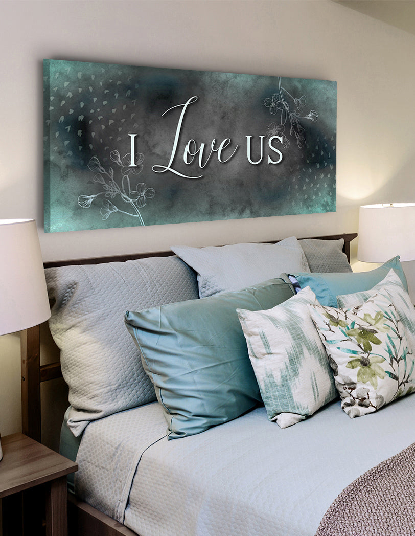 Hot! Couples Wall Art: 'I Love Us' V5 - Wood Frame, Ready To Hang