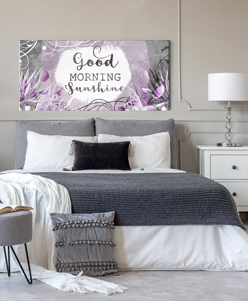 Ready-to-Hang Good Morning Sunshine V2 Wall Art with Wood Frame
