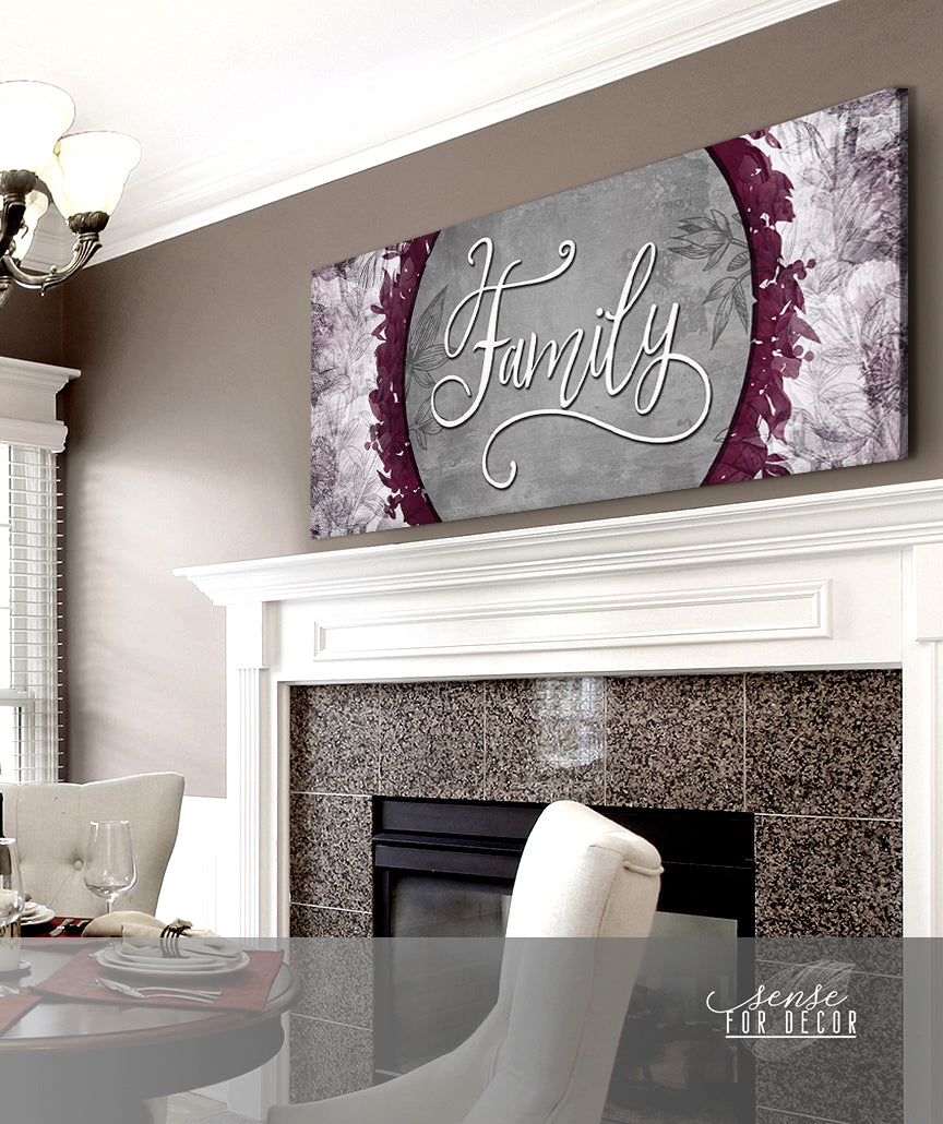 Hot Deal! Family Word Sign V11 Wood Frame Wall Art Ready To Hang