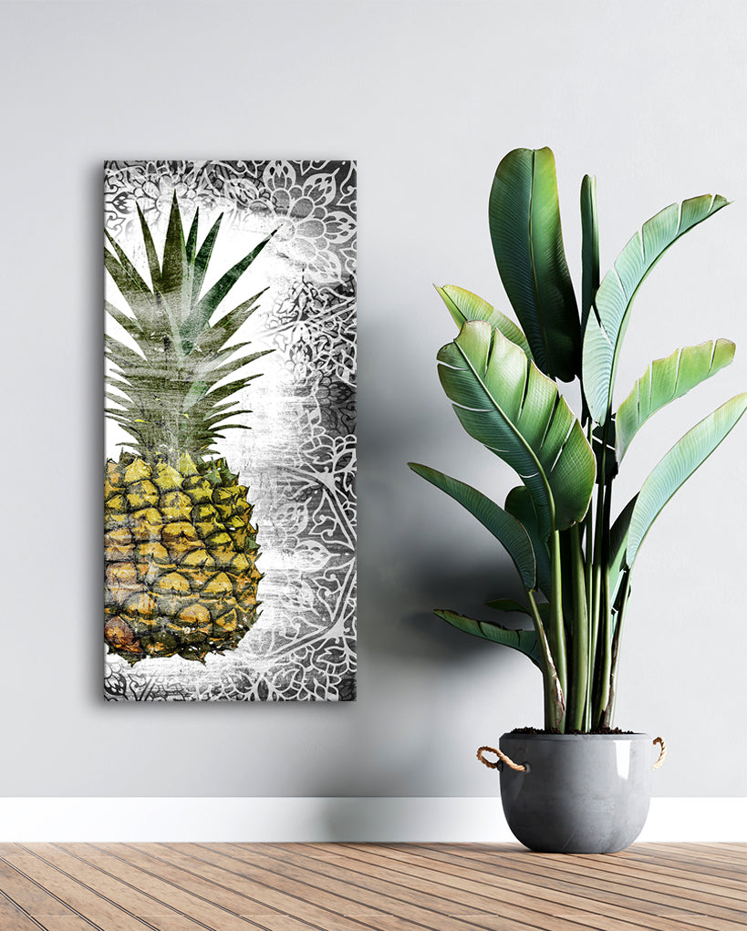 Boho Pineapple Mandalas V2 Wall Art: Wood Frame, Ready to Hang - Buy 2, Save 20%