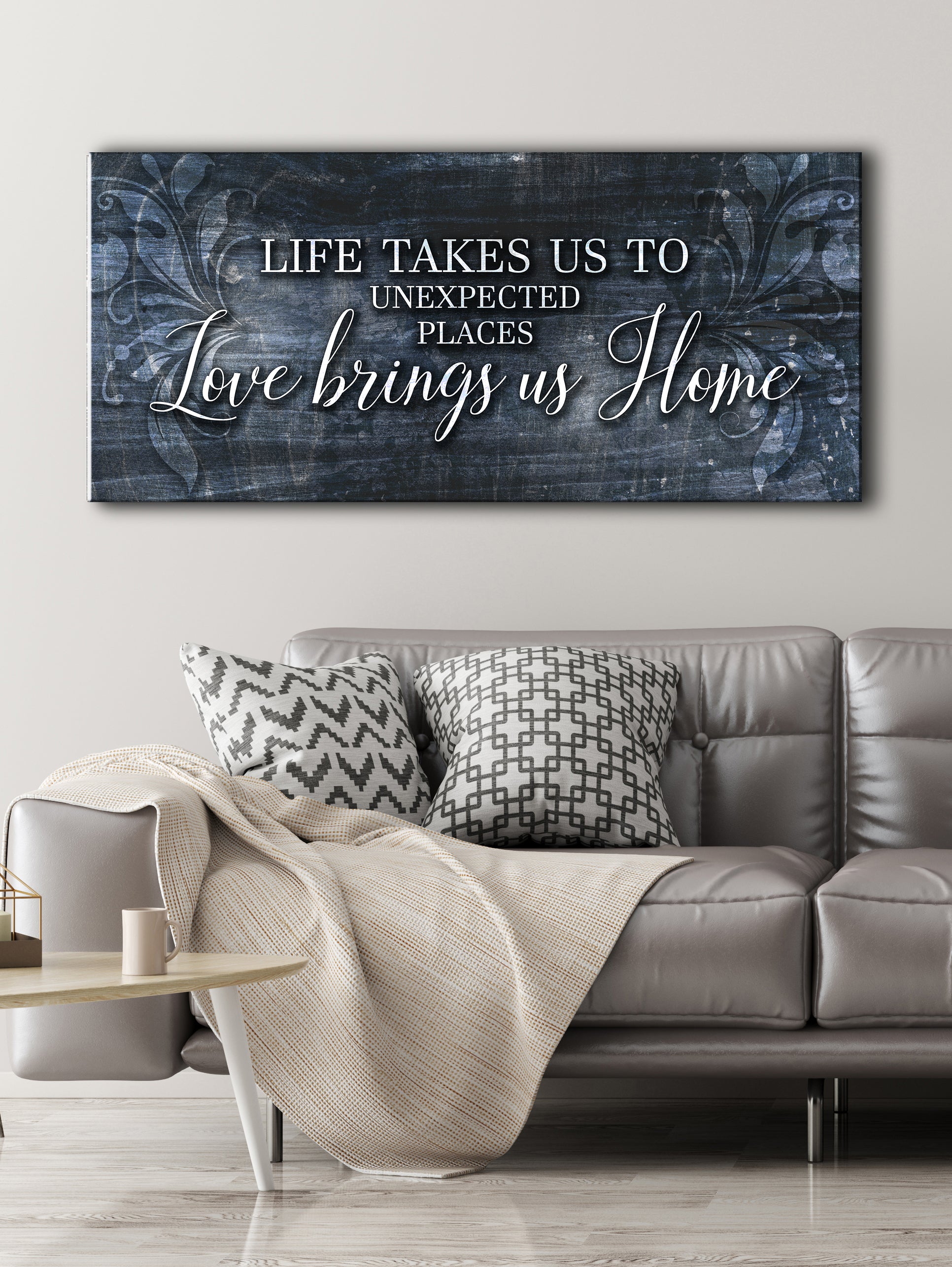 Hot Deal! Ready-to-Hang Wood Frame Home Wall Art - Life Leads to Unexpected Places V2