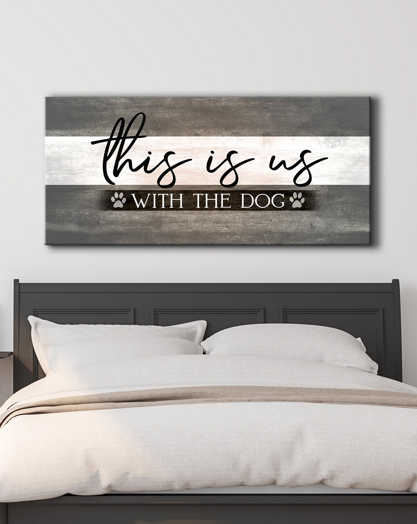 Hot Deal! 'This Is Us With The Dog' Pet Wall Art (Wood Frame, Ready To Hang)