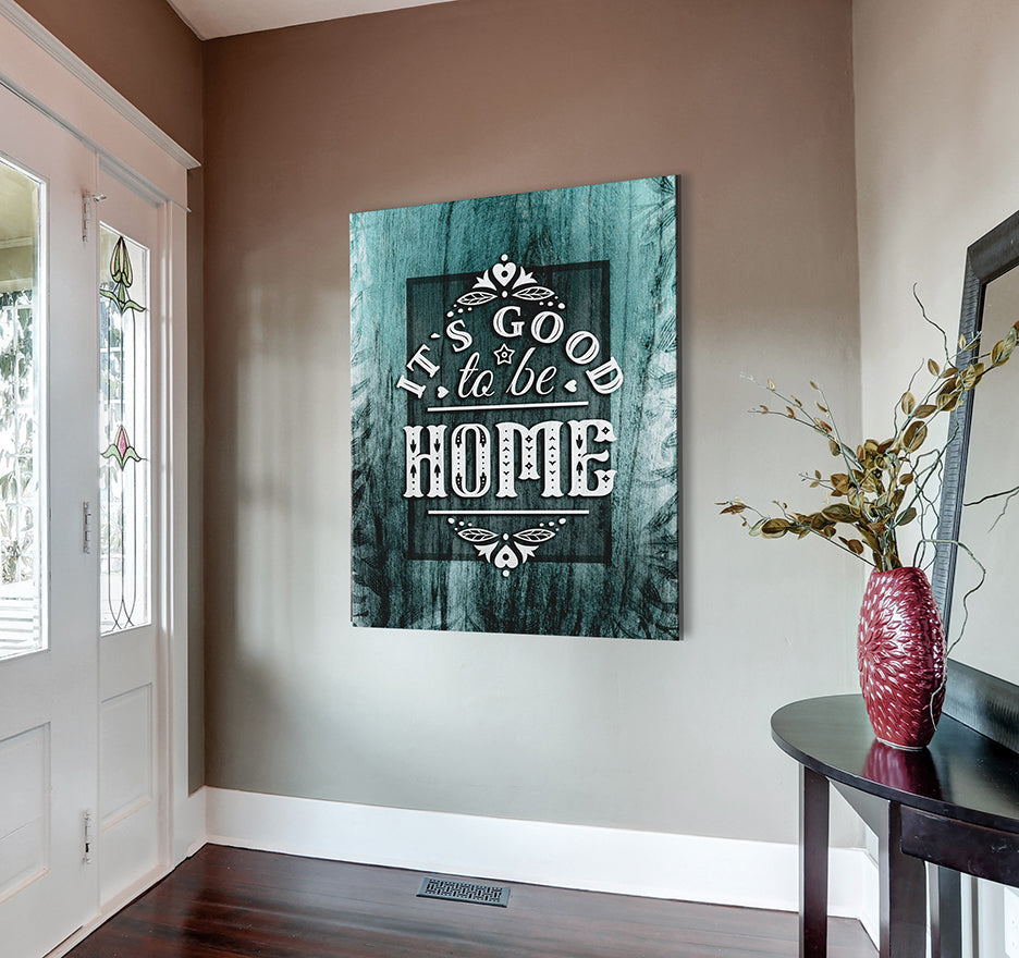 Hot Deal! High - Quality Wood - Framed 'It's Good to be Home V9' Wall Art Ready to Hang