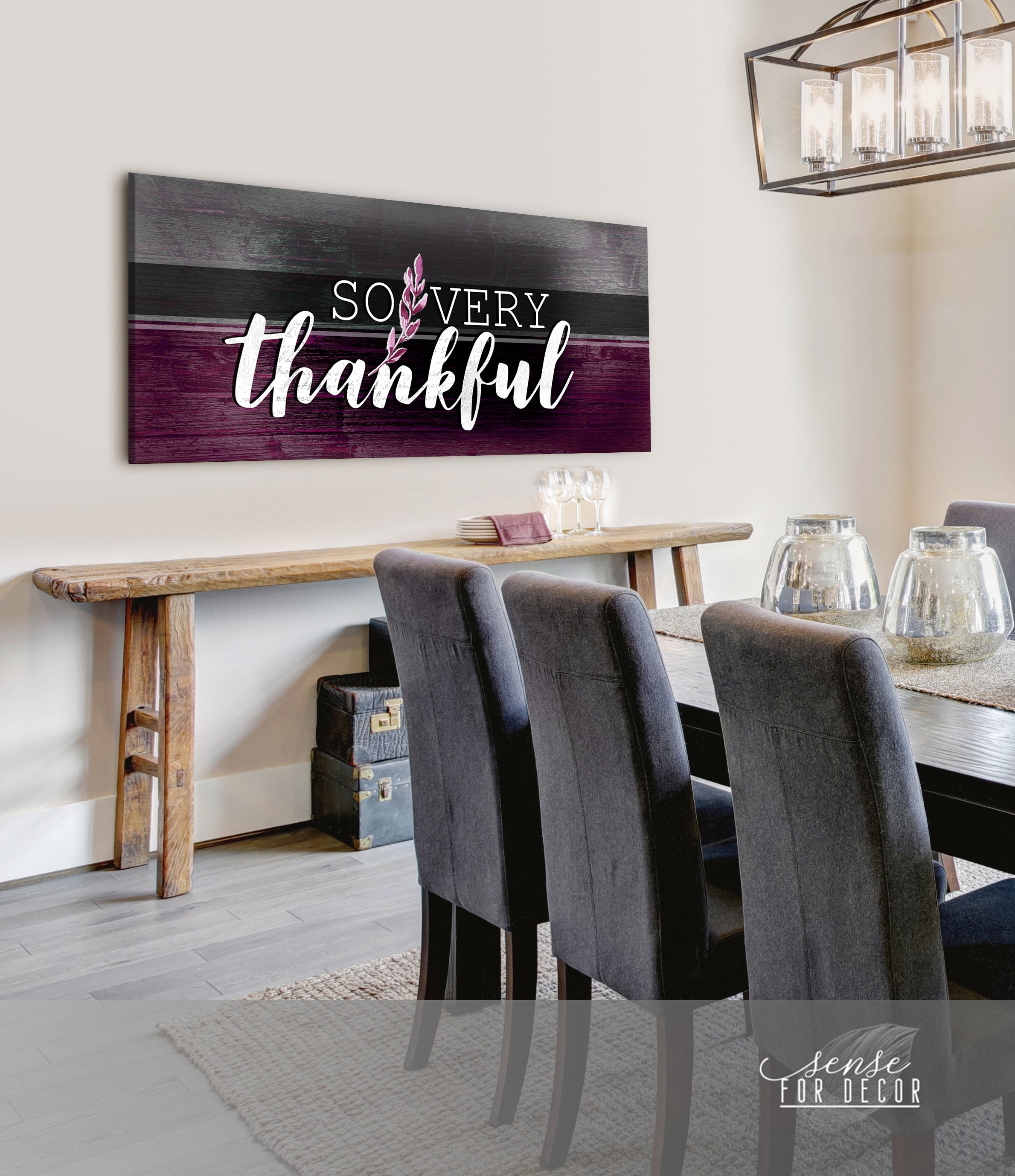 Christian Wall Art - 'So Very Thankful V26' with Wood Frame, Ready to Hang! Buy 2, Save 20%