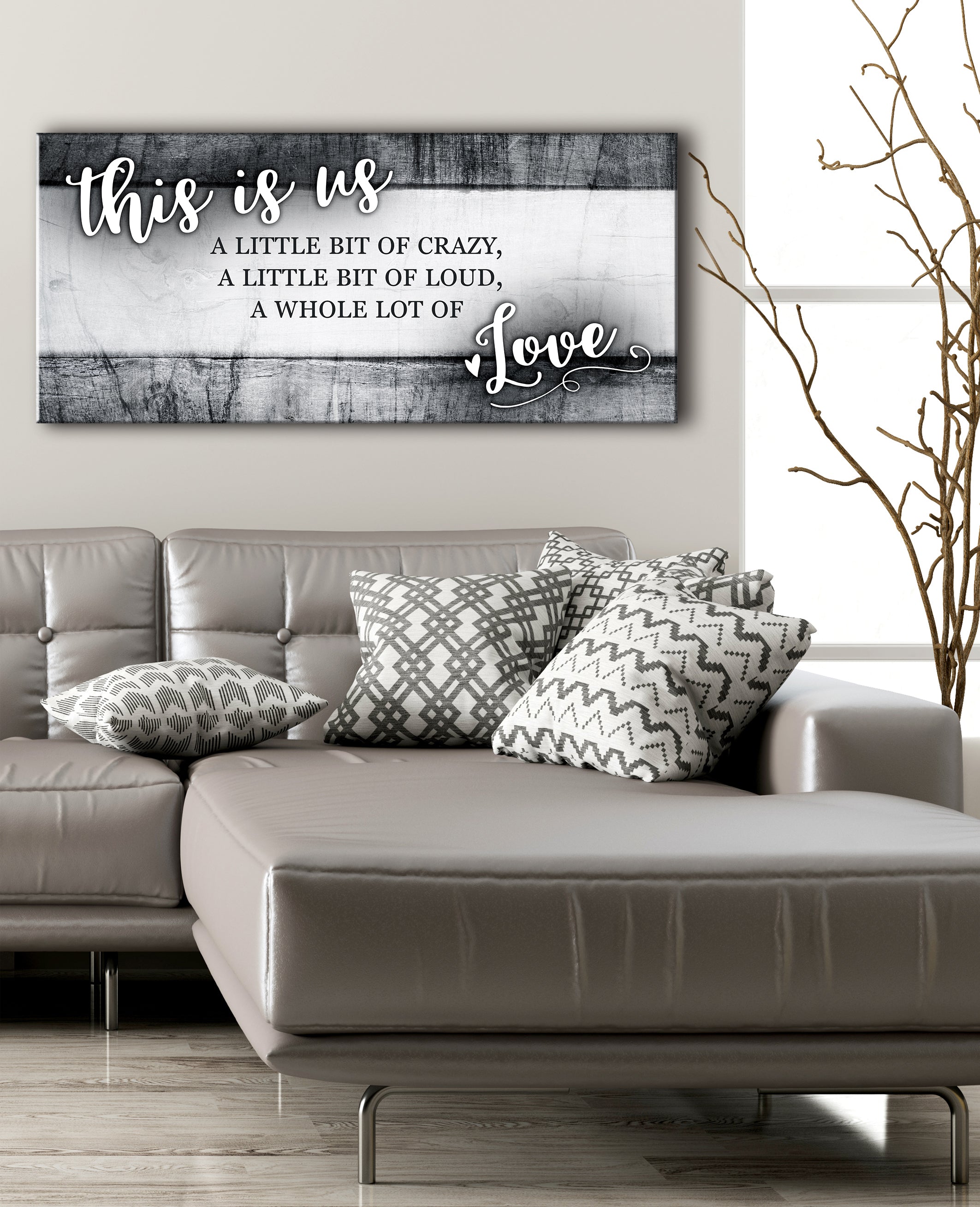 Family Wall Art 'This Is Us' V4 - Wood Frame, Ready To Hang! Buy 2 Save 20%