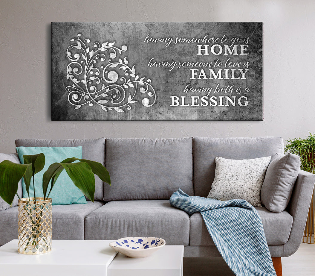 High - Quality Wood - Framed Wall Art: 'Having Somewhere To Go Is Home' V4 (Ready To Hang)